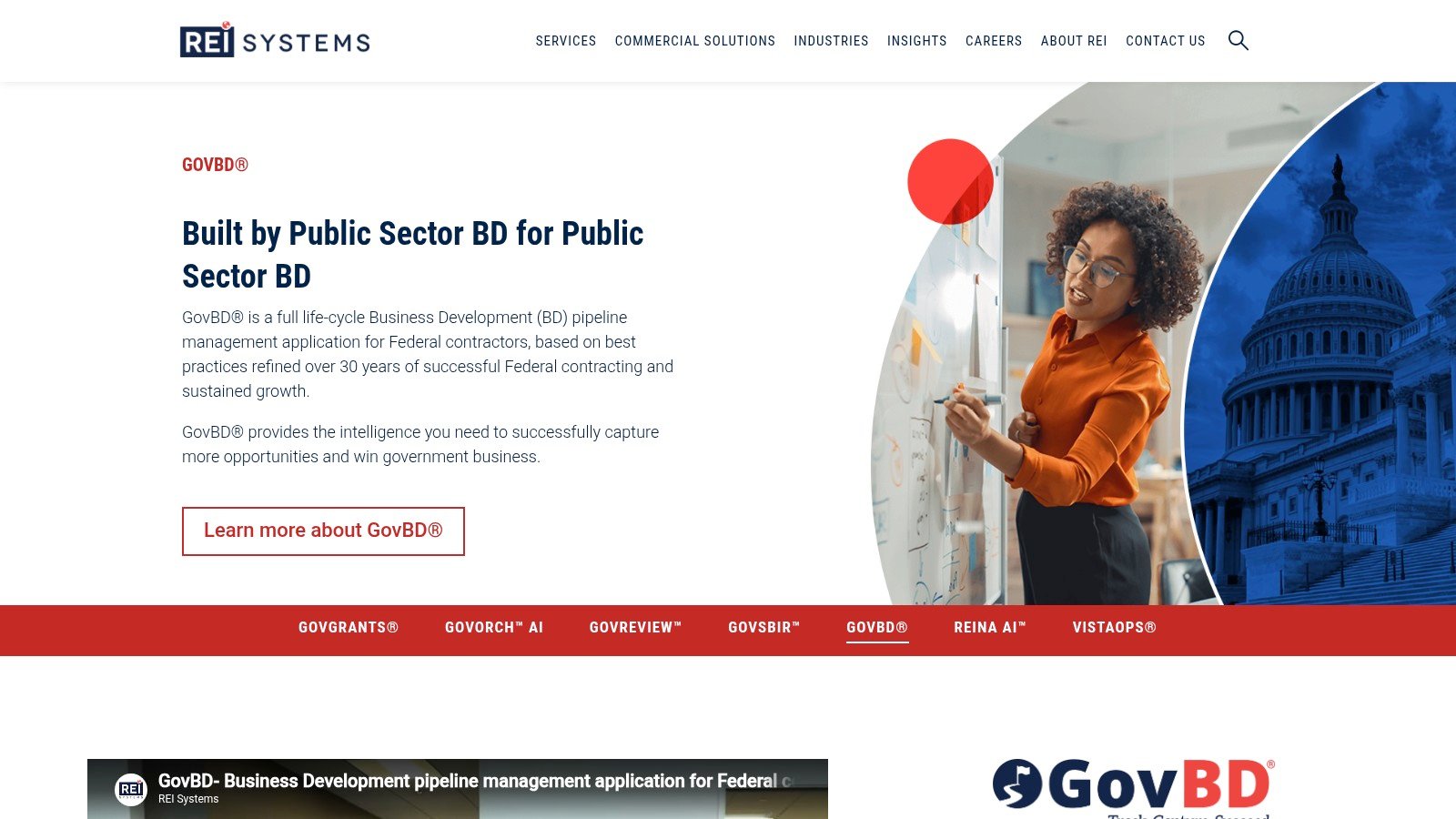 GovBD by REI Systems website screenshot