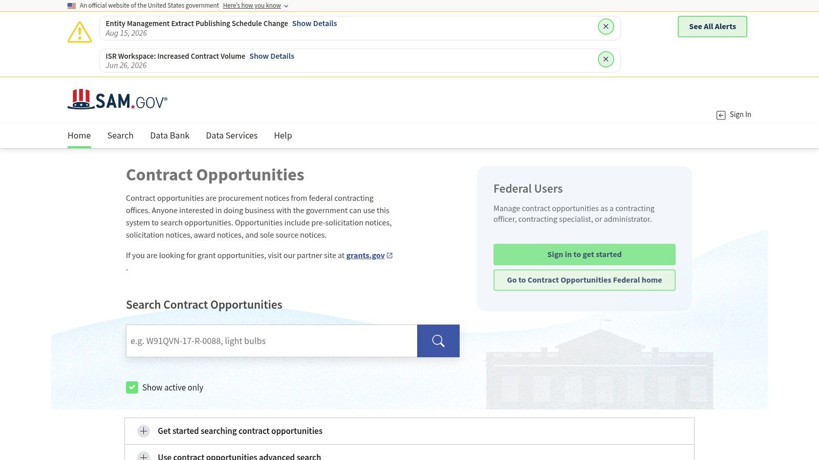SAM.gov Contract Opportunities