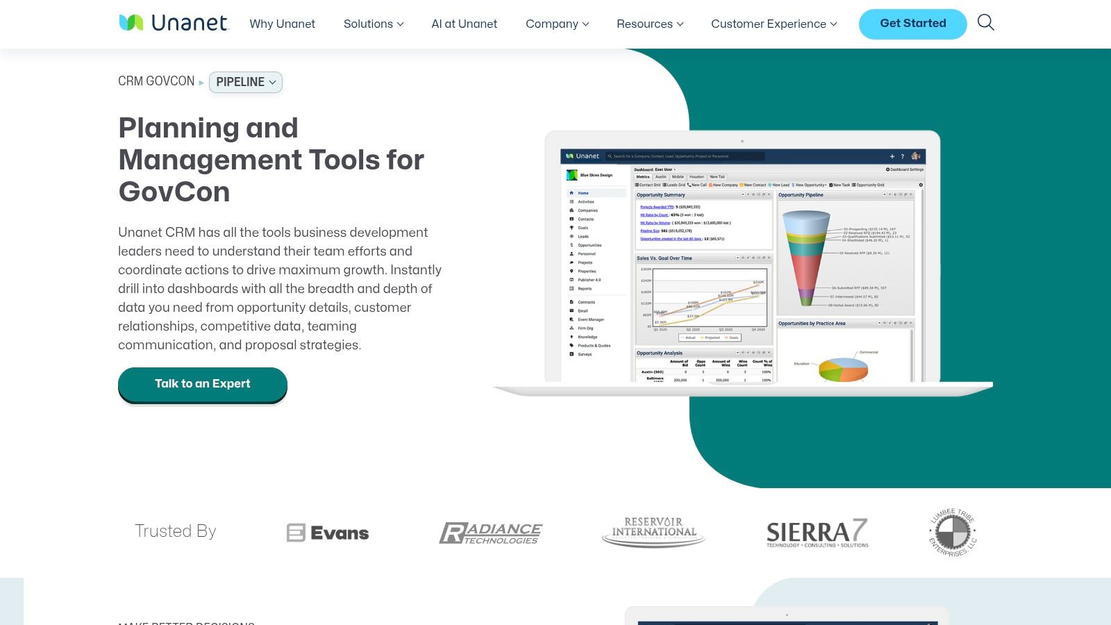 Unanet CRM for GovCon (formerly Cosential)