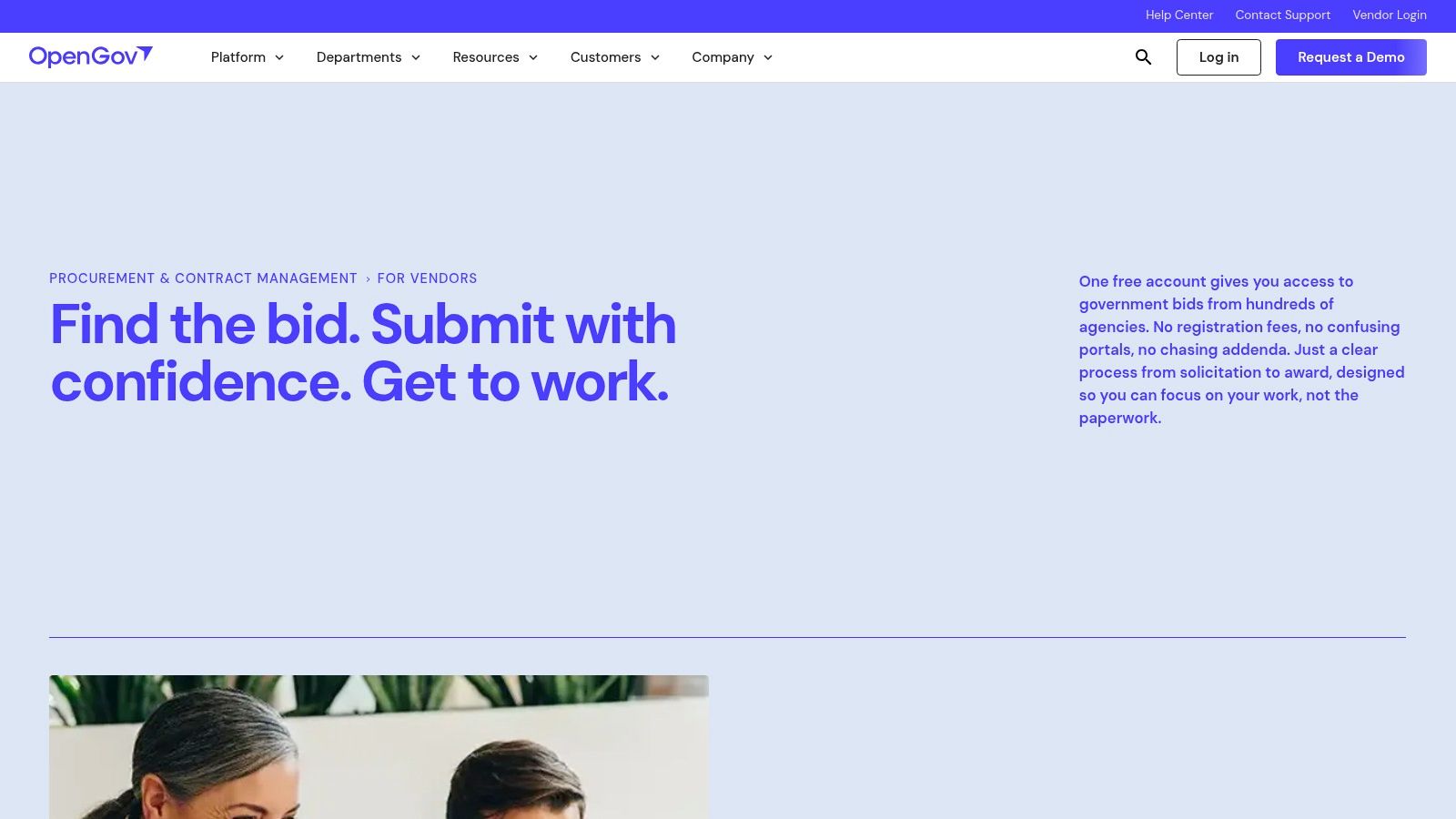 OpenGov Procurement Vendor Portal