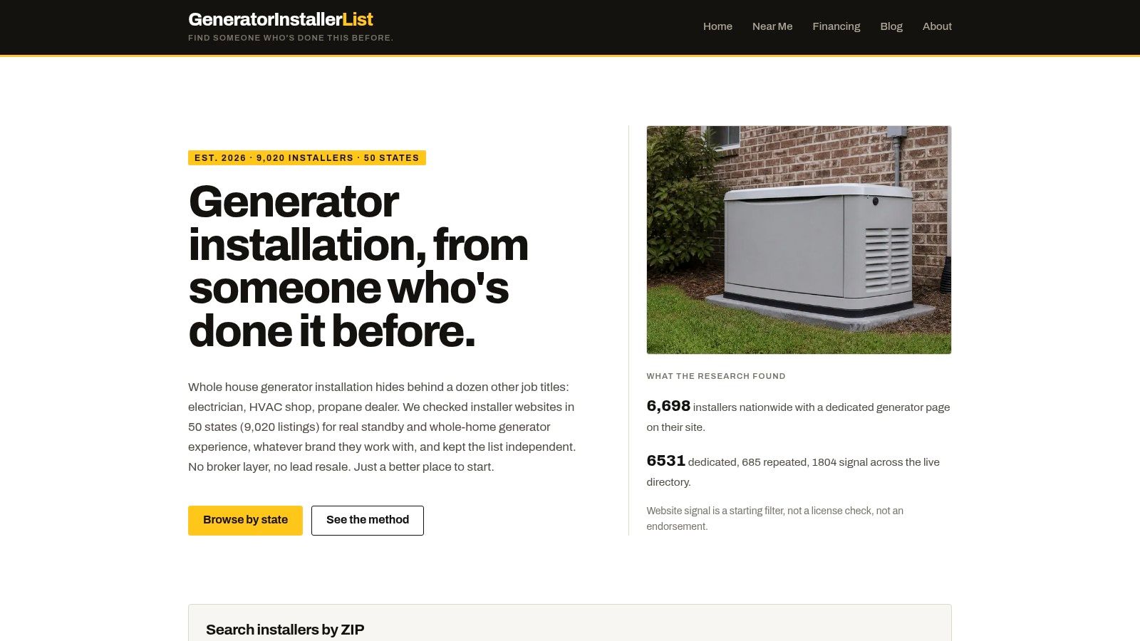 Screenshot from https://generatorinstallerlist.com