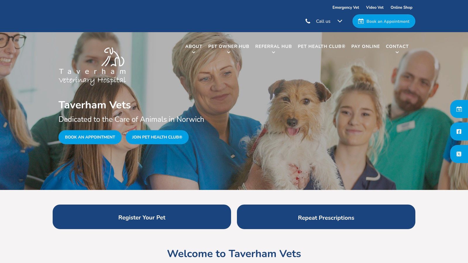 Taverham Vets (Norwich Night Vet – 24/7 hospital)