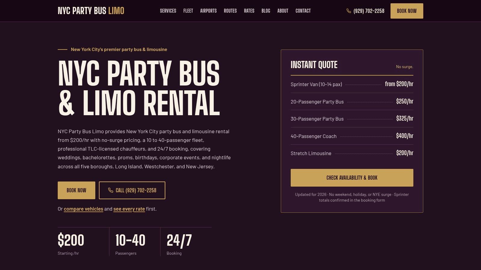 NYC Party Bus Limo