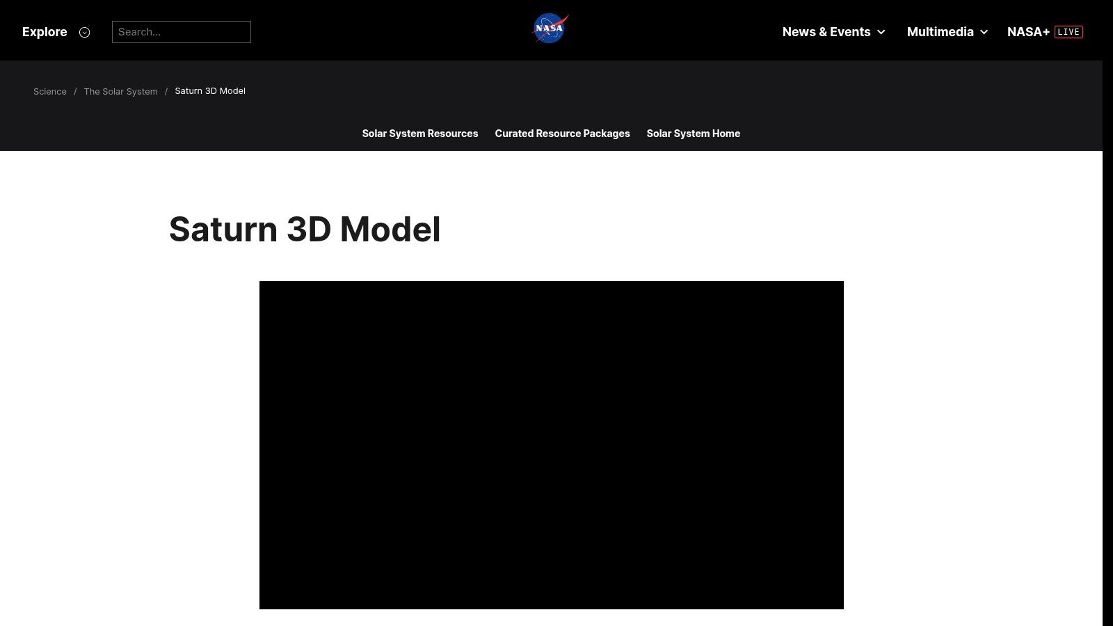 NASA Science, Saturn 3D Model