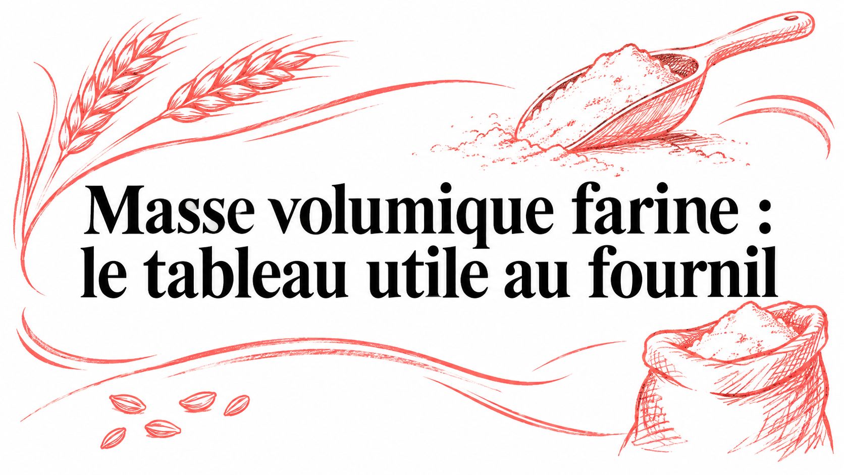 Masse volumique farine : le tableau utile au fournil