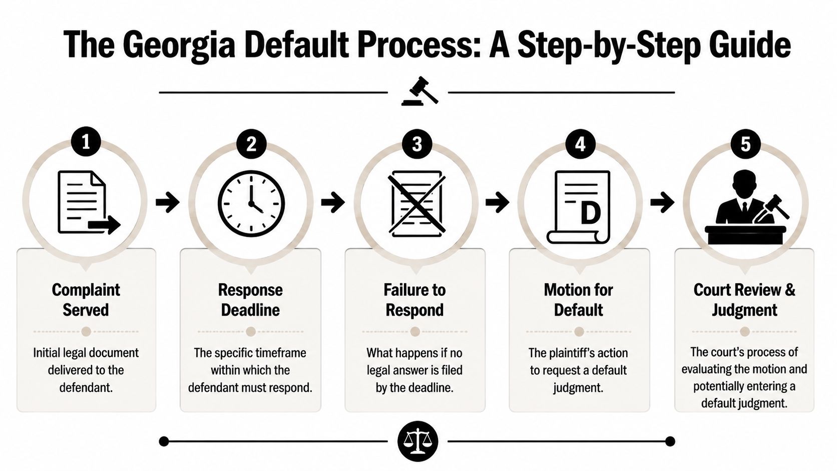 Filing Motion for Default in Cumming, GA Divorce