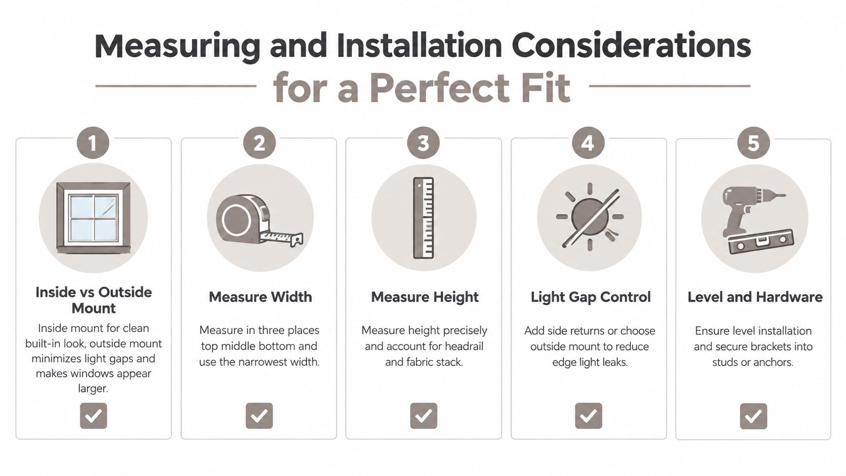 A step-by-step guide on how to measure and install window treatments for a perfect fit.