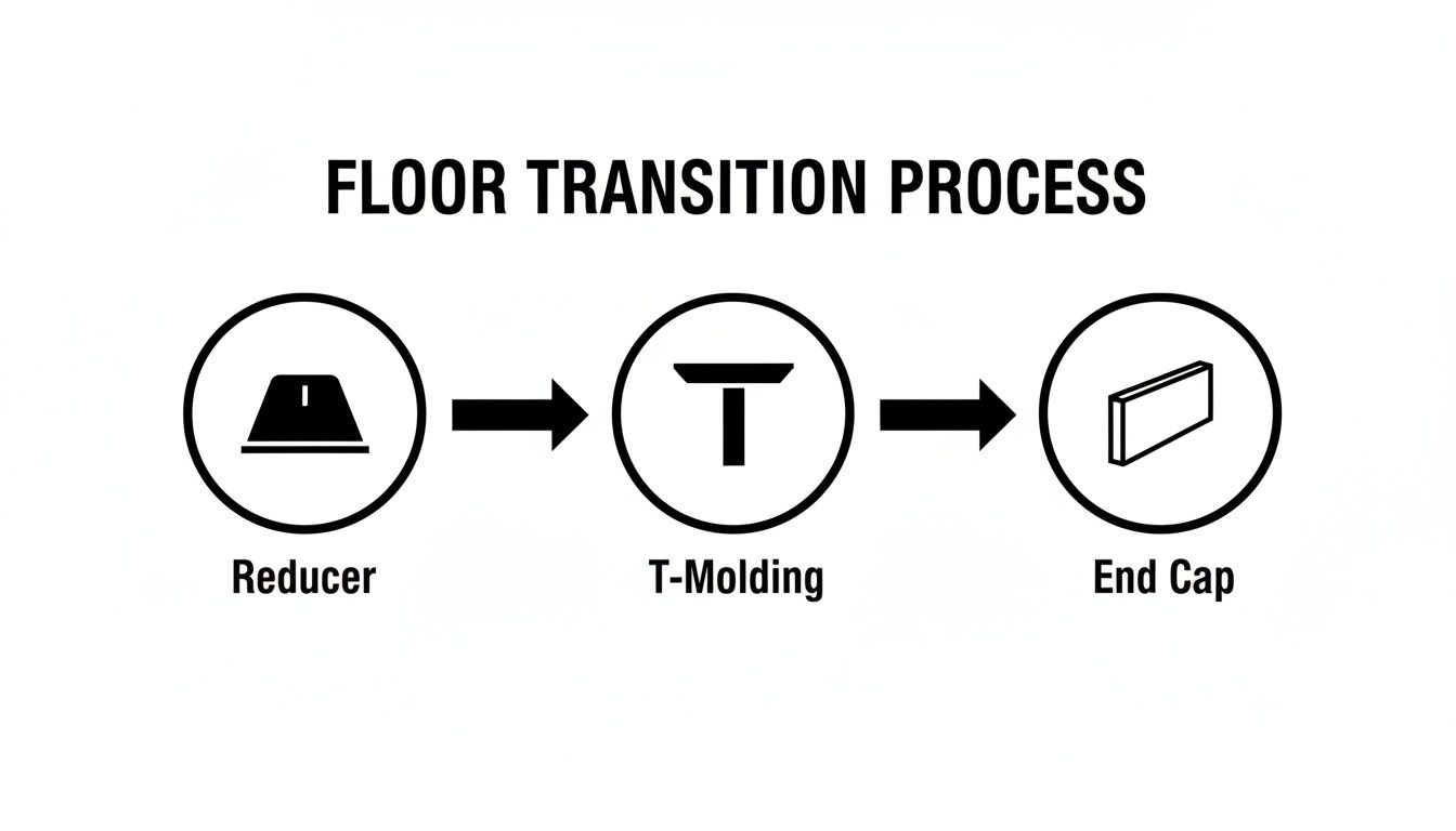Reducer Transition Guide to Transition Strips for Uneven Floors in Cumming, GA