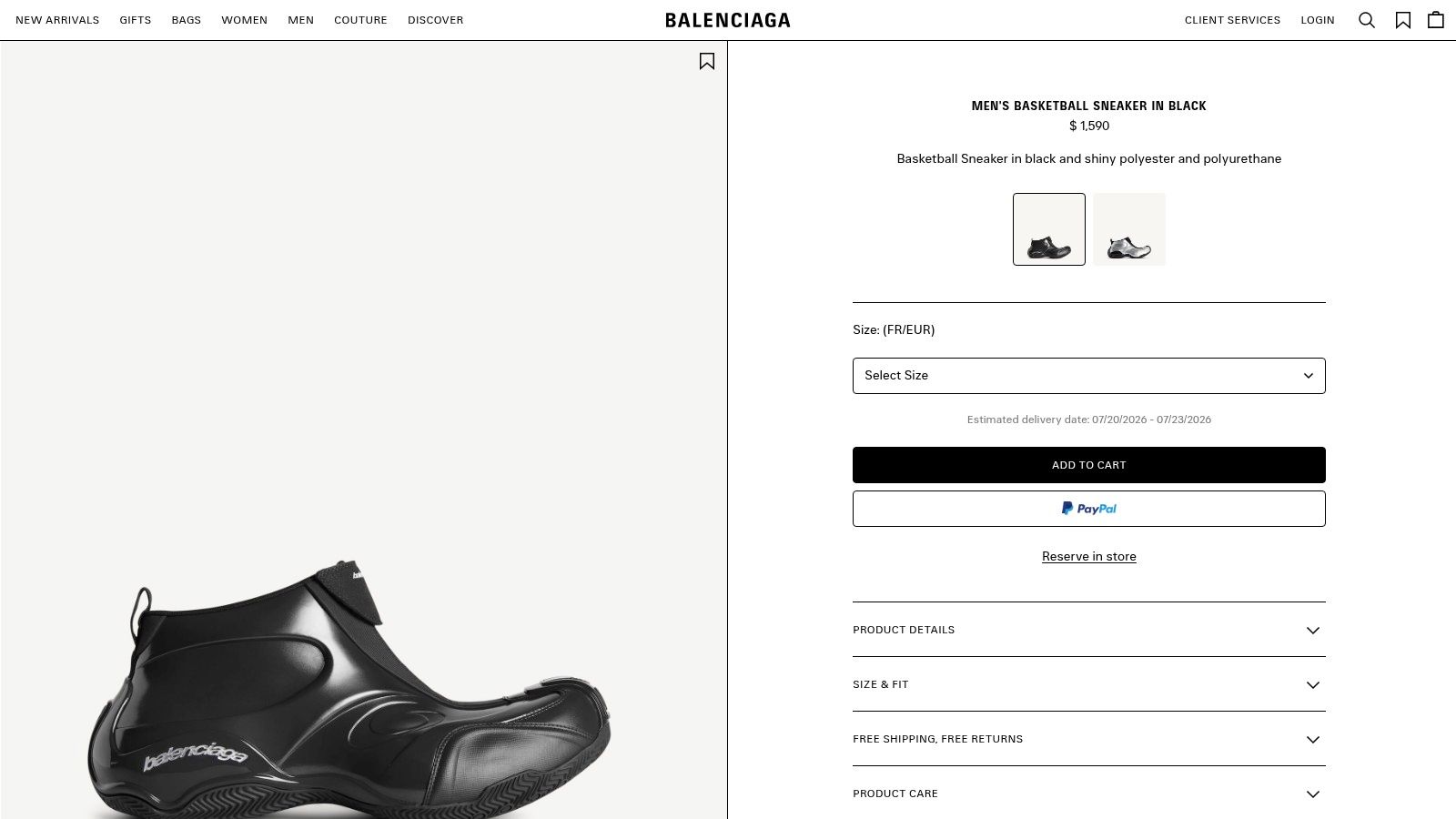 Balenciaga Basketball High‑Top Sneaker