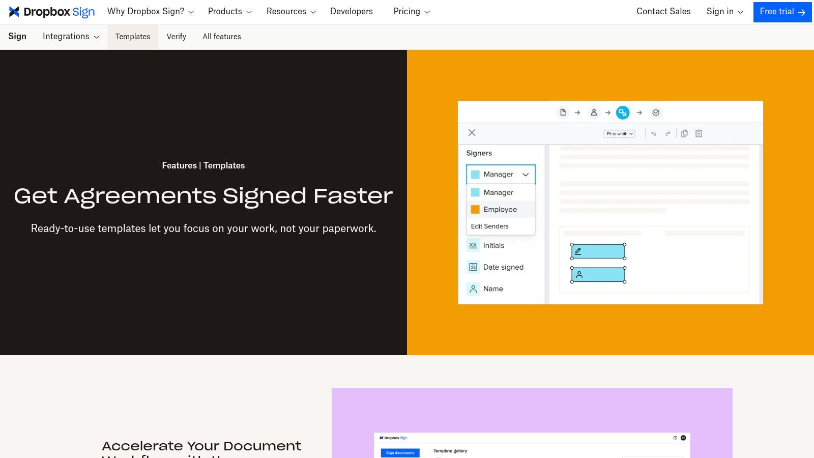 Dropbox Sign (formerly HelloSign) templates