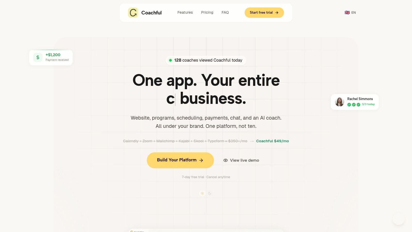 Screenshot from https://coachful.co