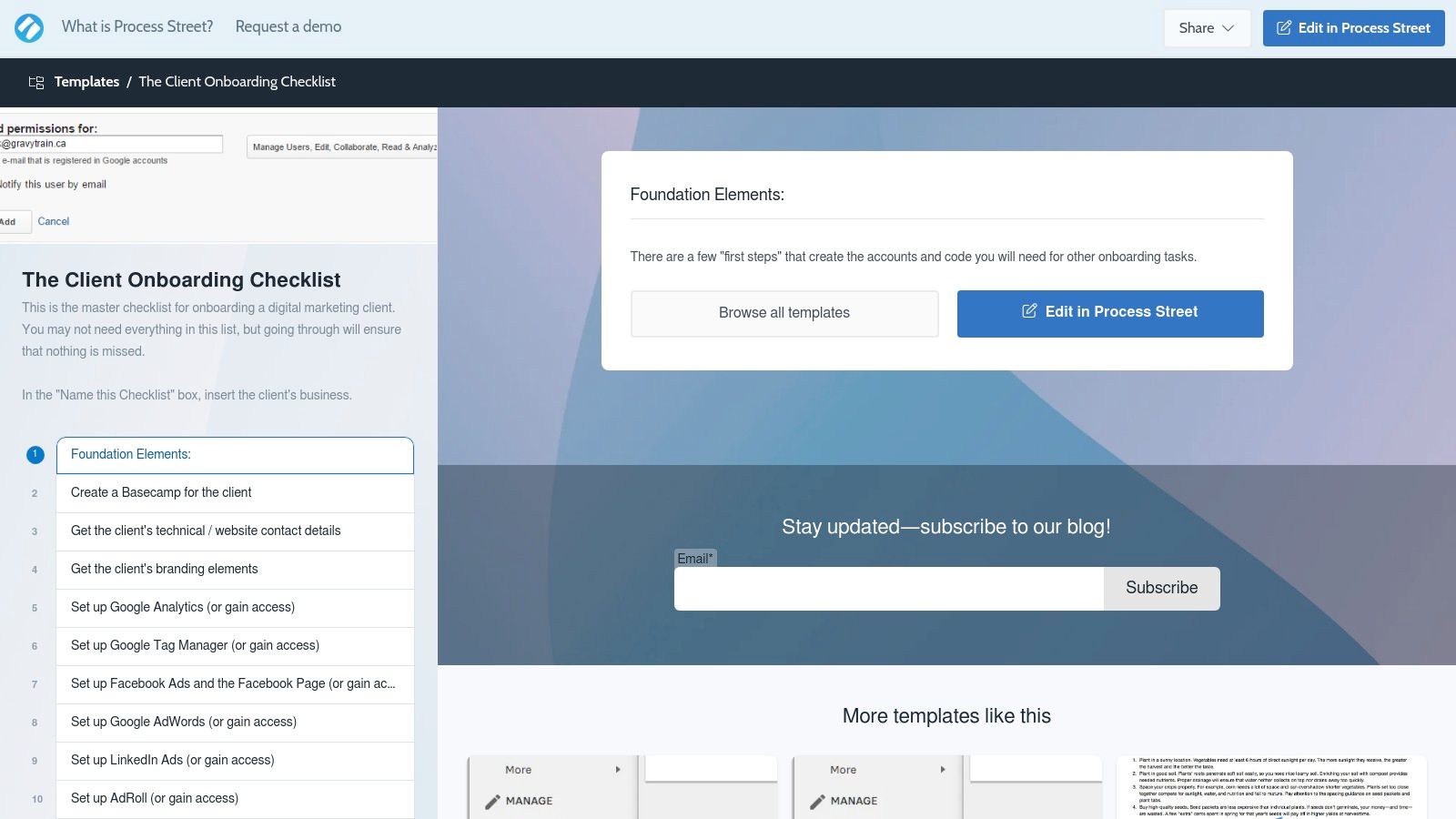 Process Street — The Client Onboarding Checklist