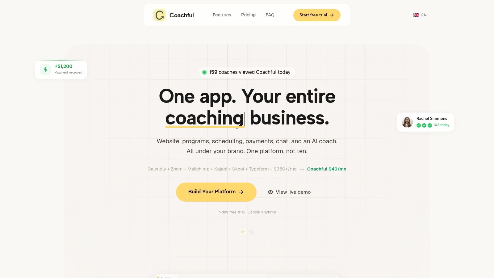 Screenshot from https://coachful.co