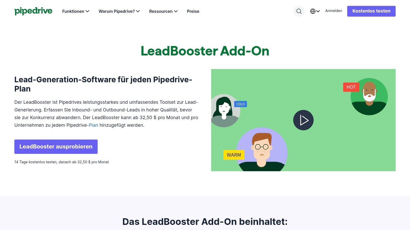 Pipedrive + LeadBooster Add-on
