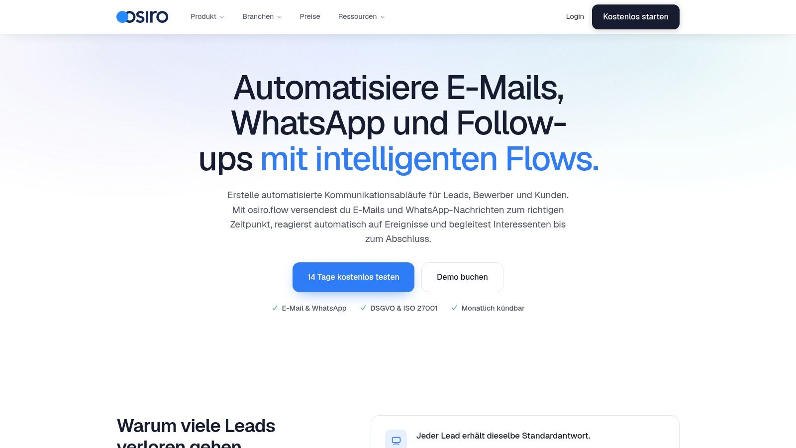 Marketing Automation für E-Mail und WhatsApp