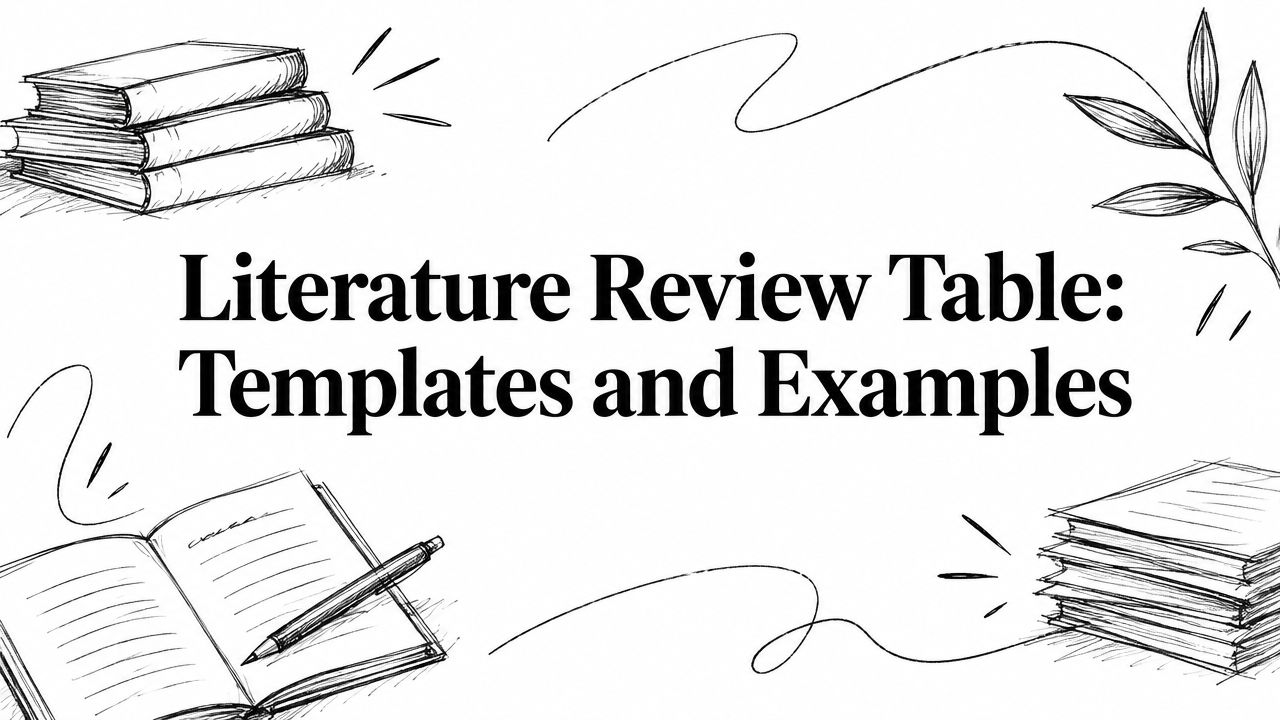 Literature Review Table: Templates and Examples