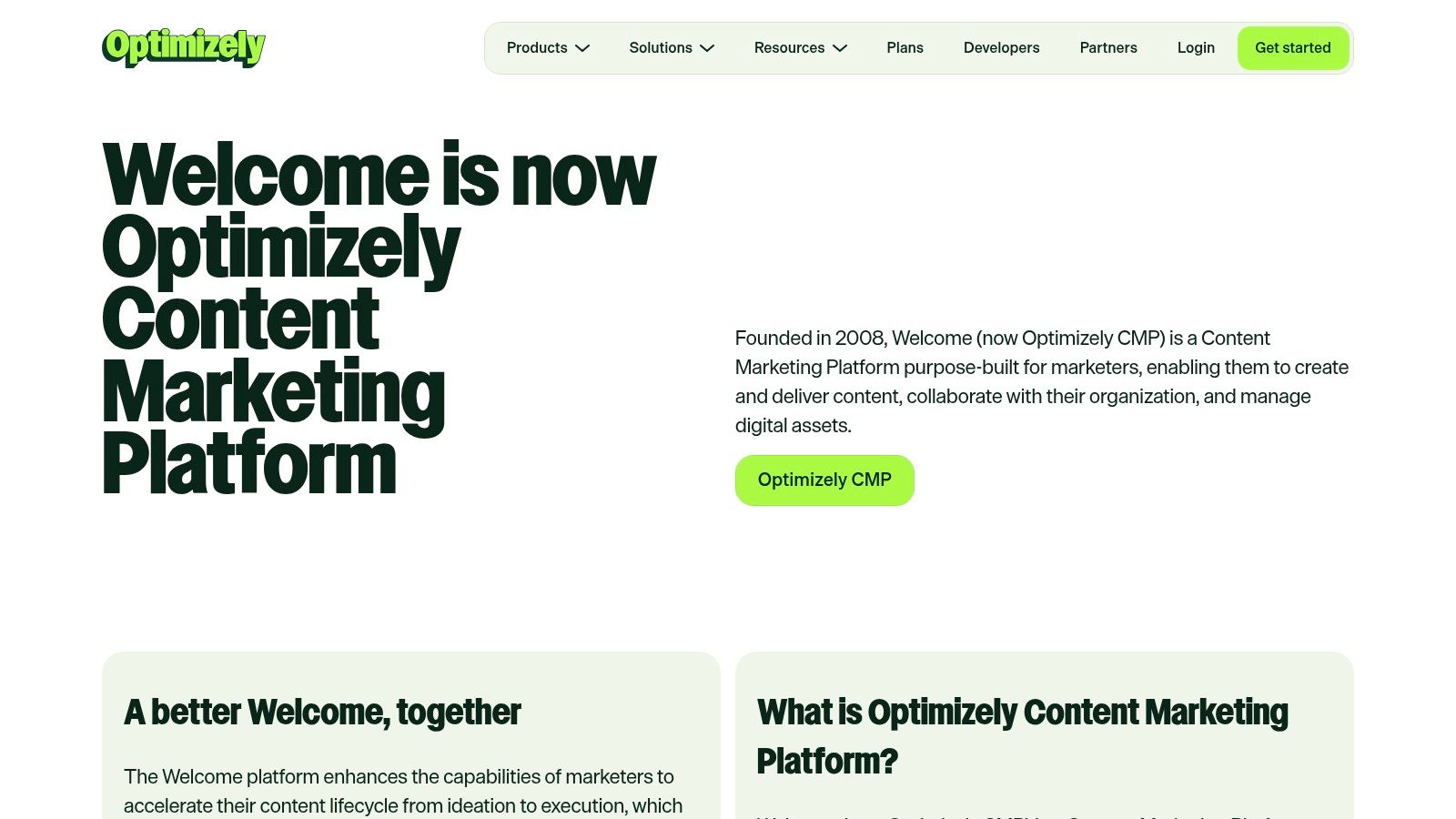 Optimizely Content Marketing Platform (formerly Welcome)
