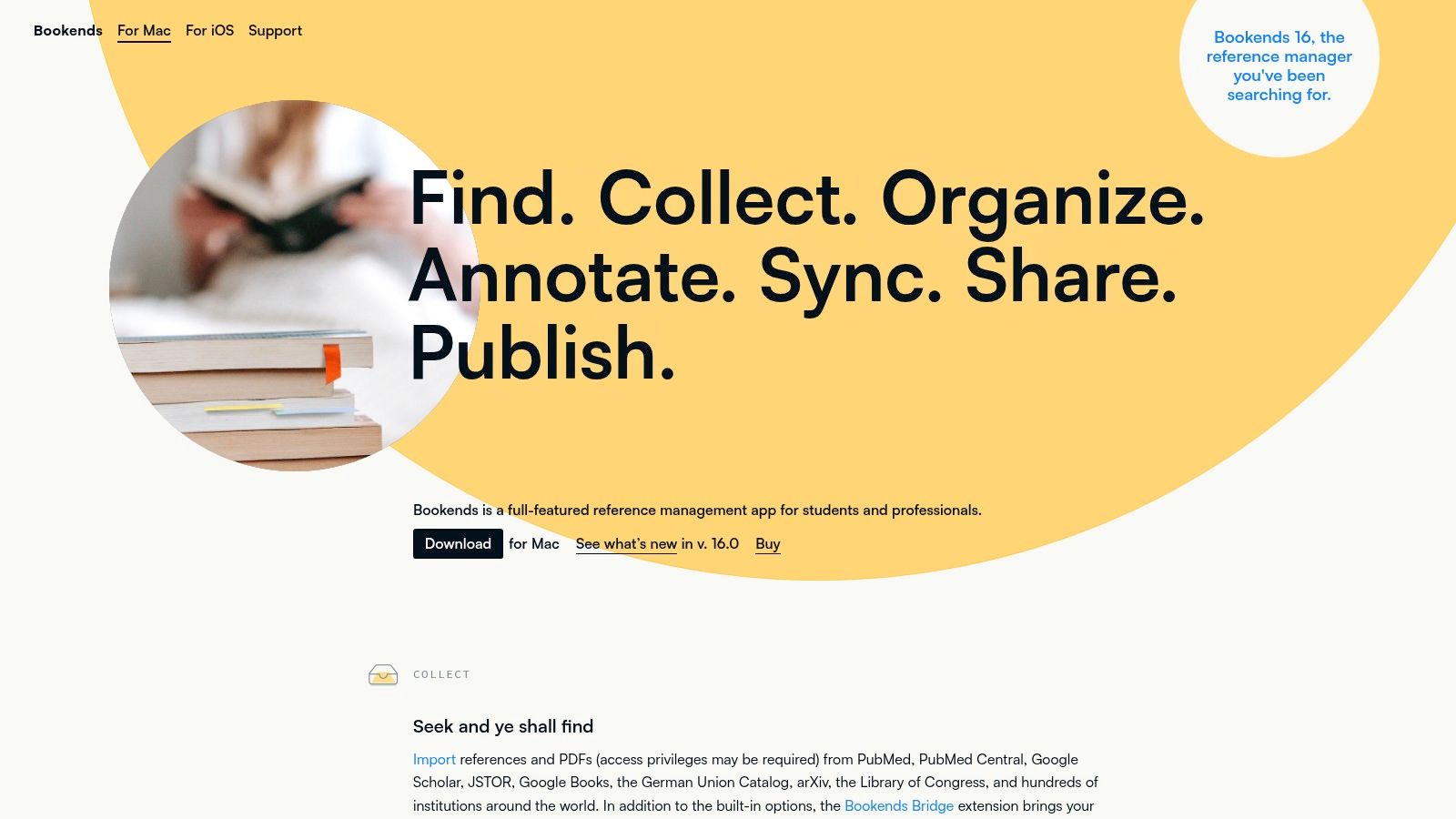 Bookends reference management software