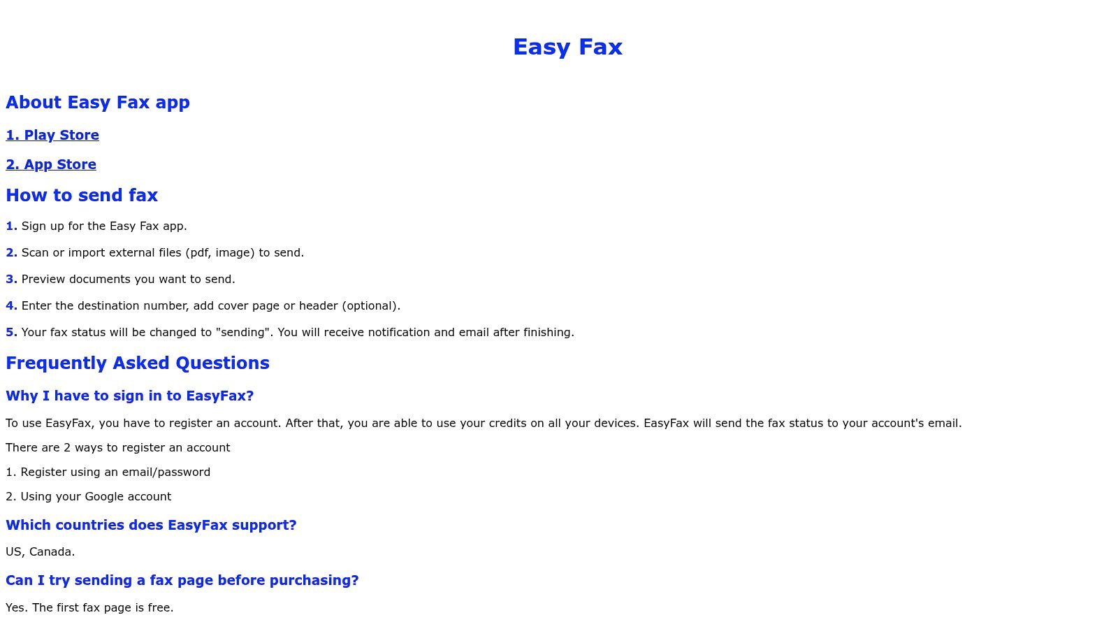 Easy Fax