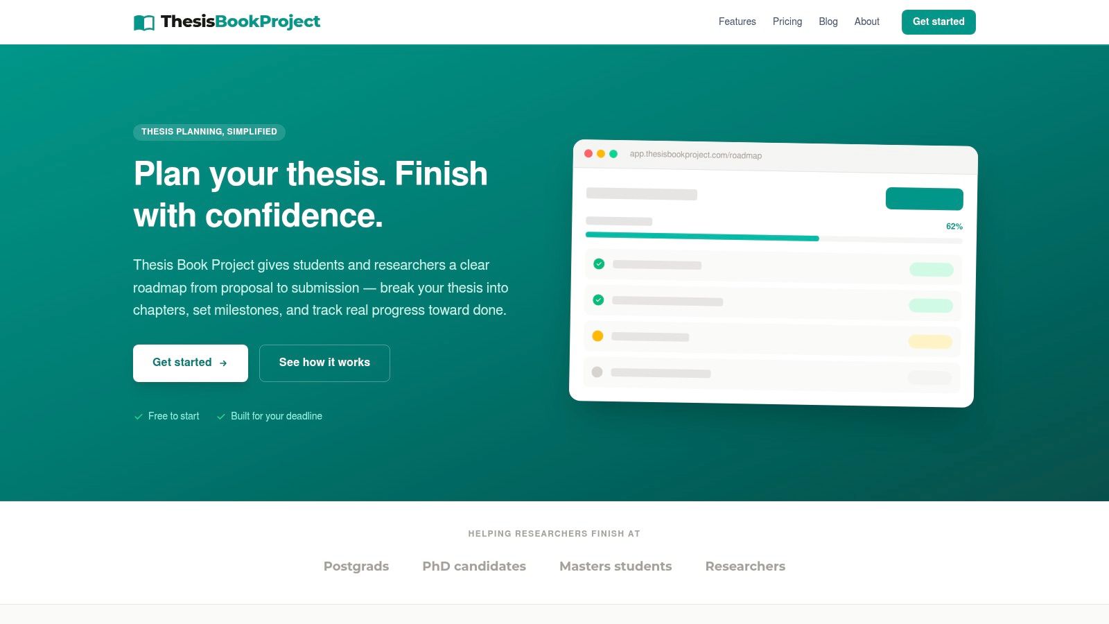 Screenshot from https://thesisbookproject.com