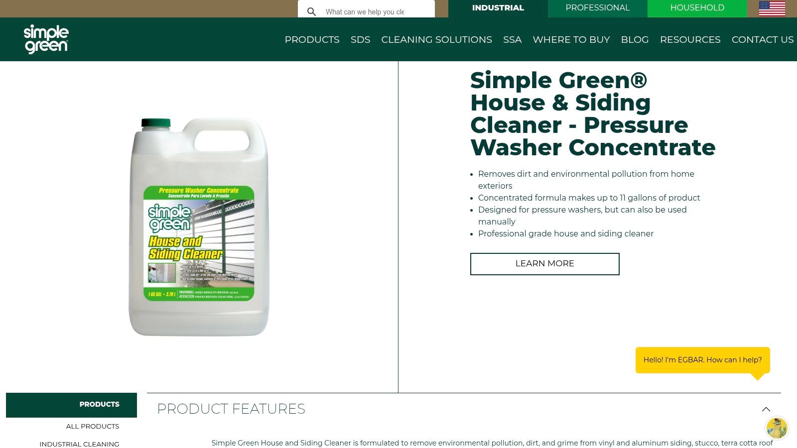 Simple Green Oxy Solve House & Siding Cleaner (Pressure Washer Concentrate)