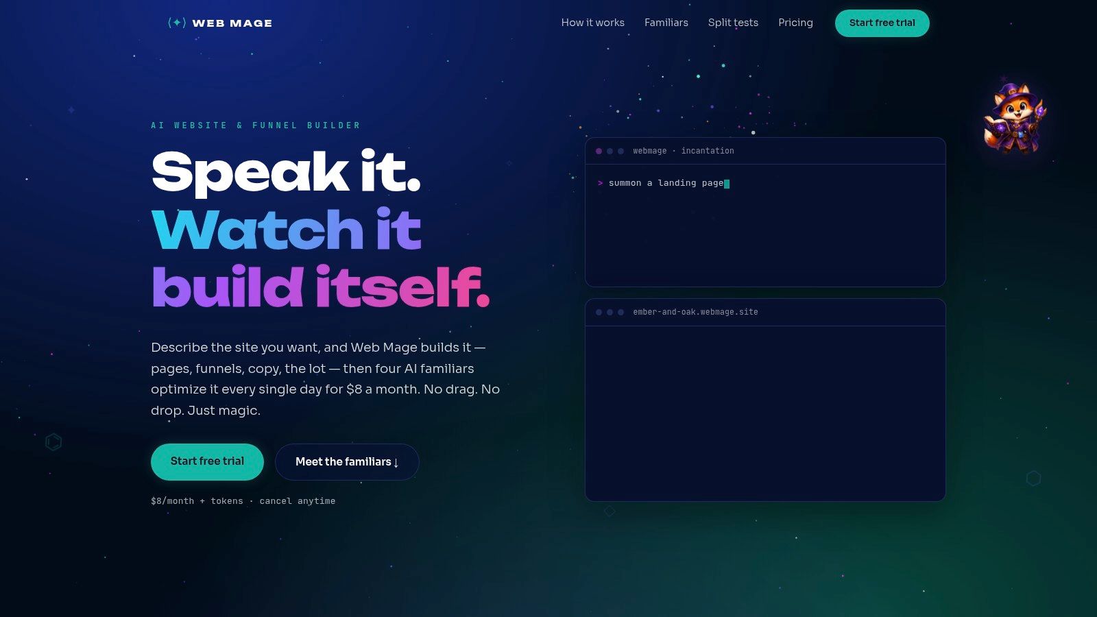 Screenshot from https://webmage.ai