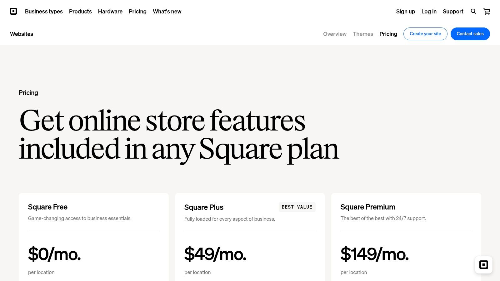 Square Online (formerly Weebly)
