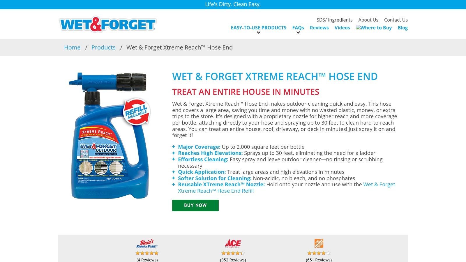 Wet & Forget Xtreme Reach (Hose End)