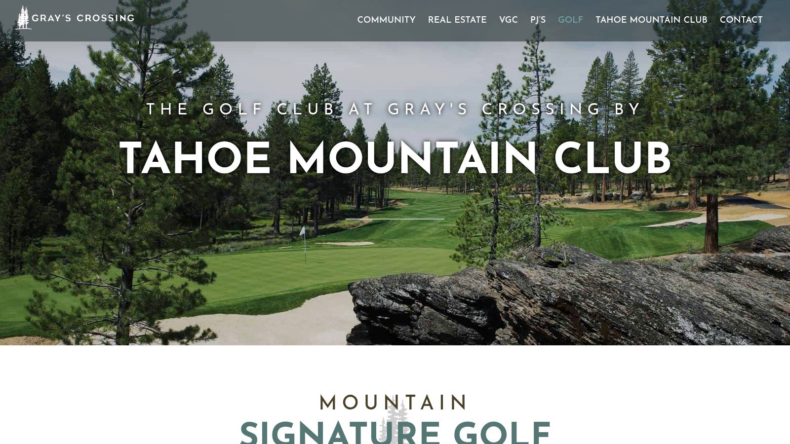The Golf Club at Gray's Crossing (Tahoe Mountain Club)