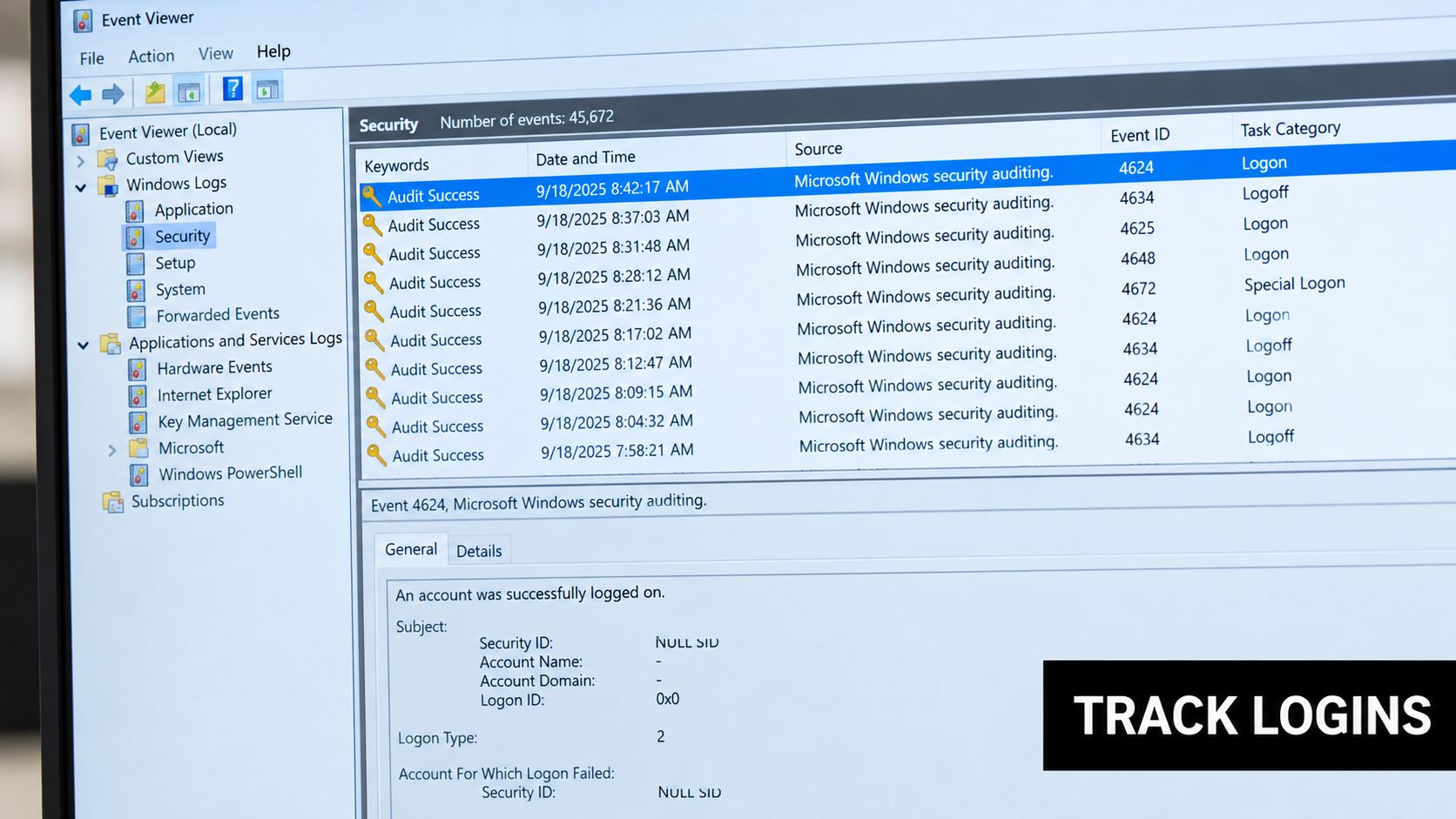 Screenshot from https://example.com/screenshots/windows-event-viewer-filter-4624.png