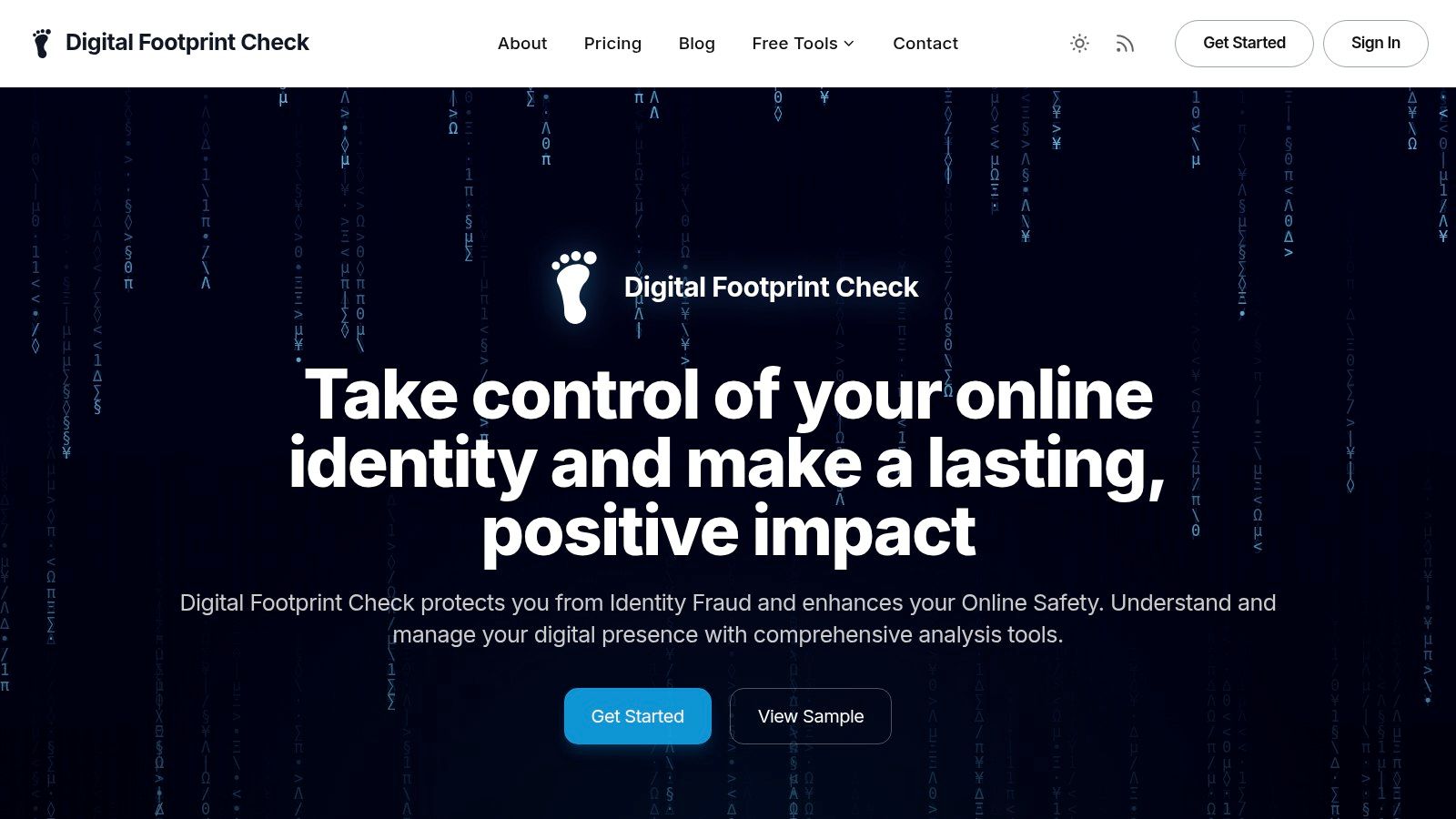 Screenshot from https://www.digitalfootprintcheck.com