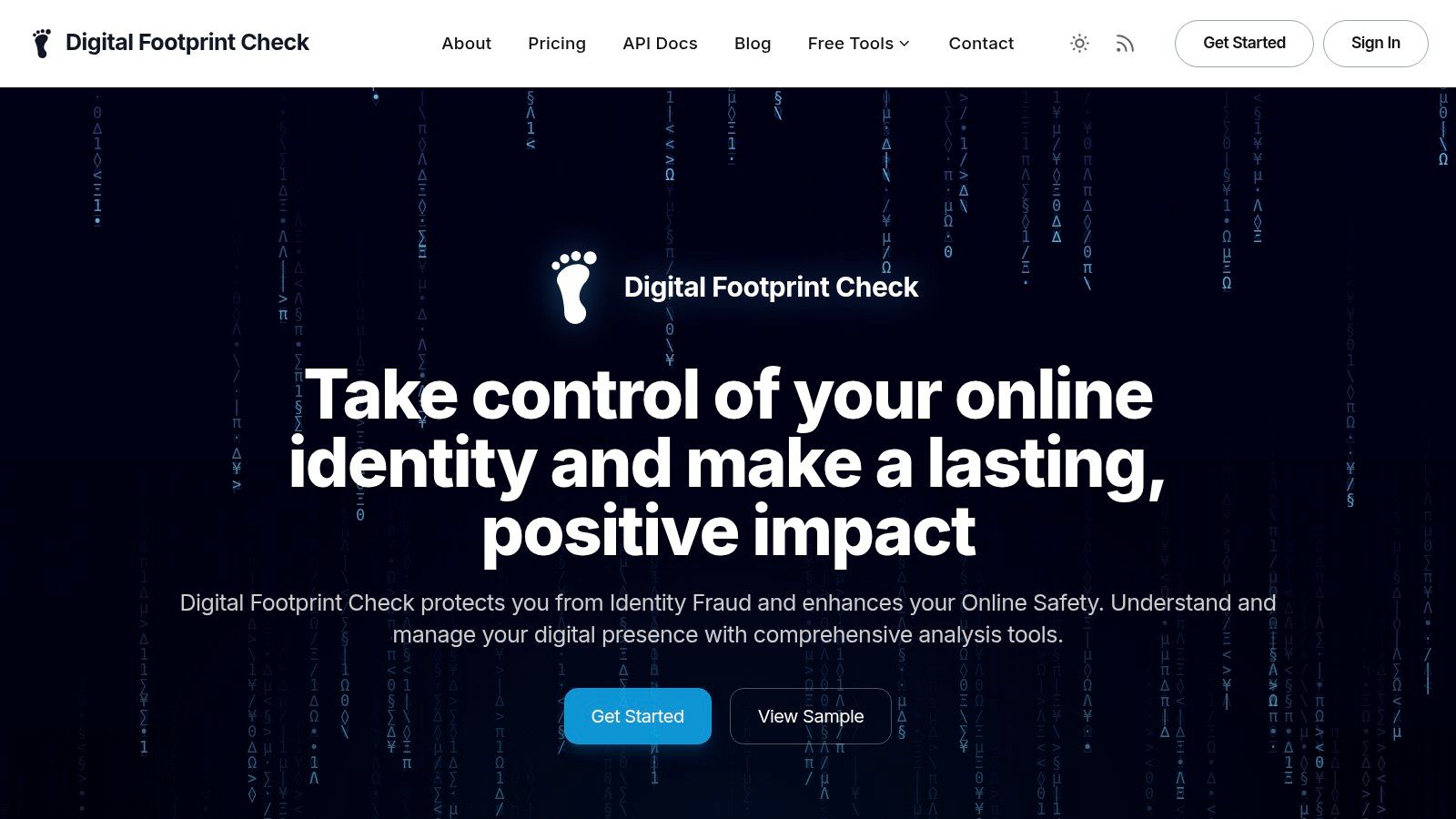 Screenshot from https://www.digitalfootprintcheck.com