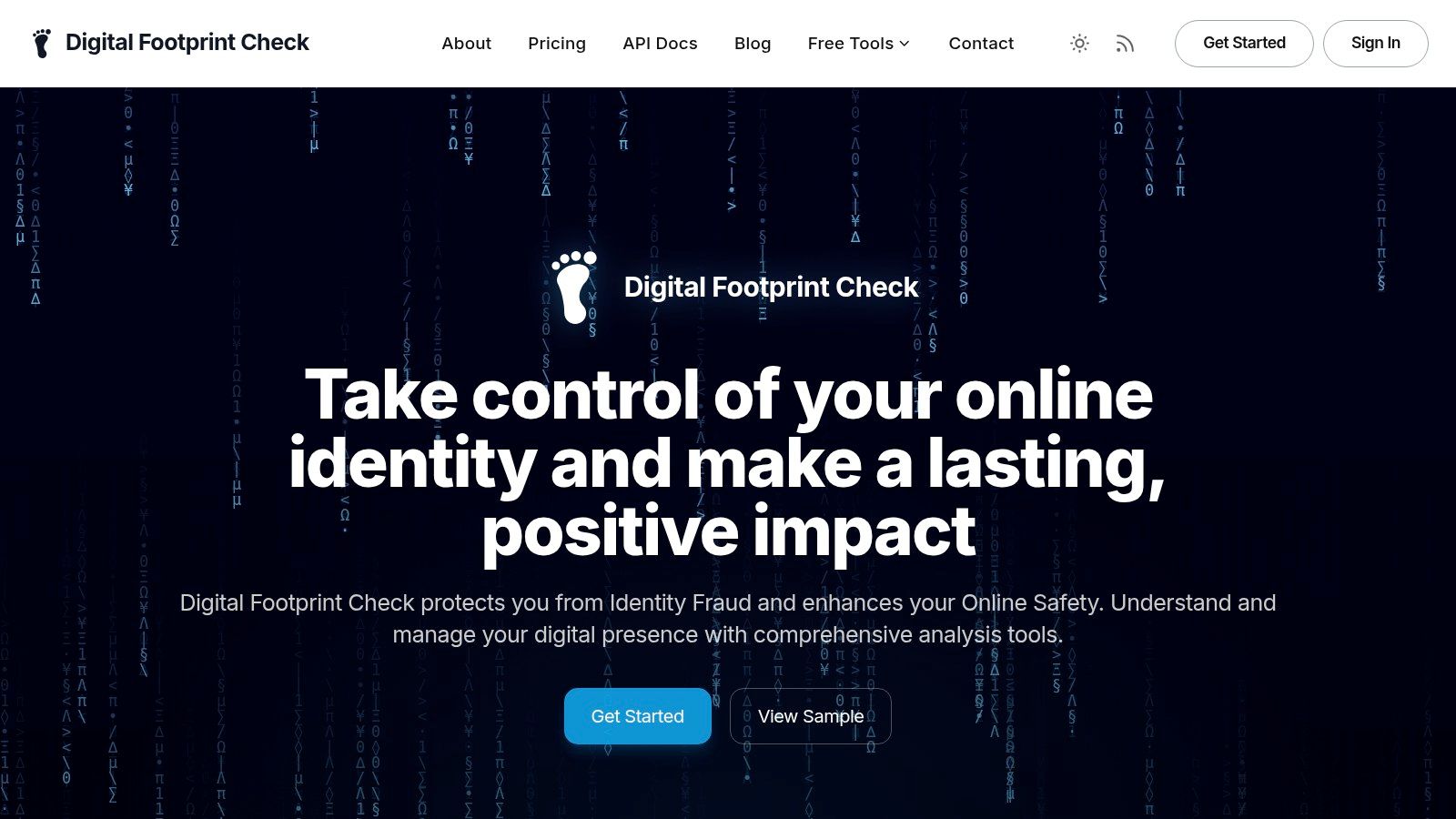 Screenshot from https://www.digitalfootprintcheck.com