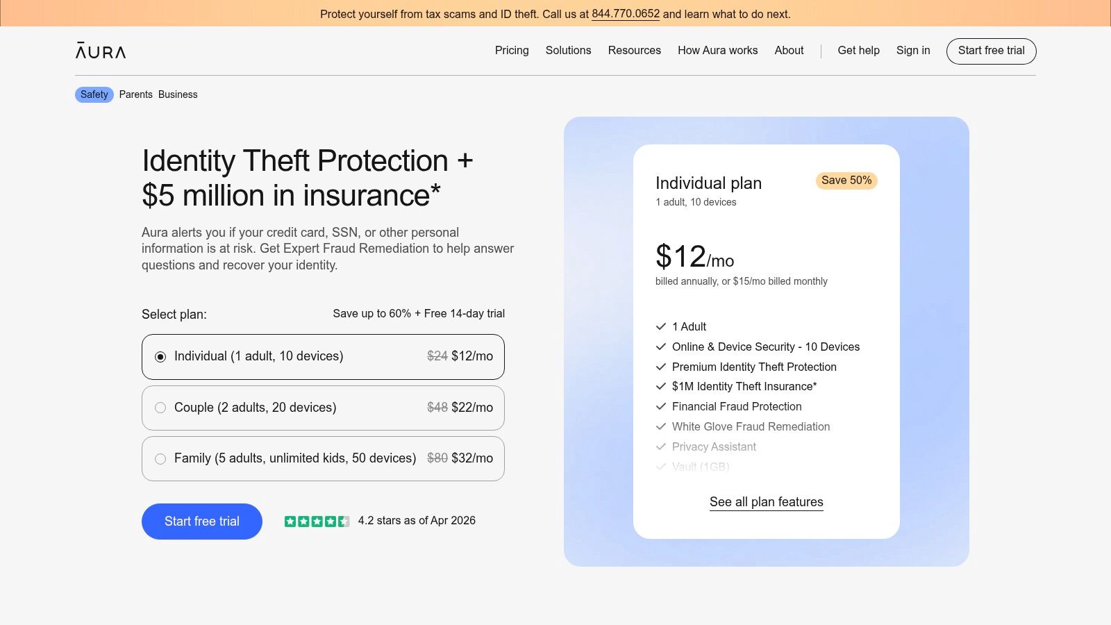 Aura Identity Theft Protection