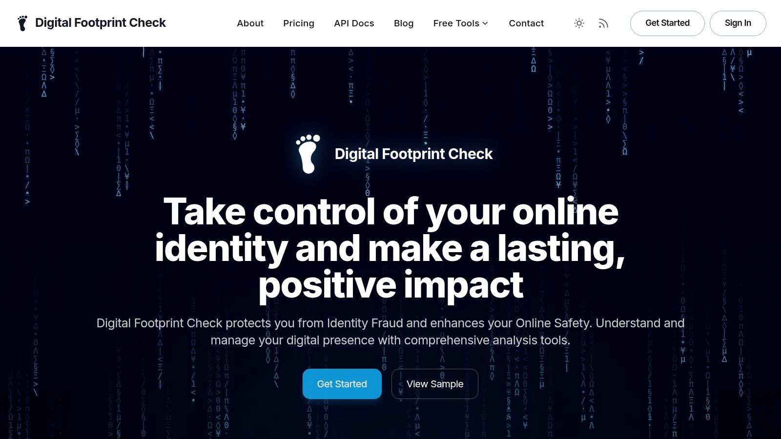 Screenshot from https://www.digitalfootprintcheck.com