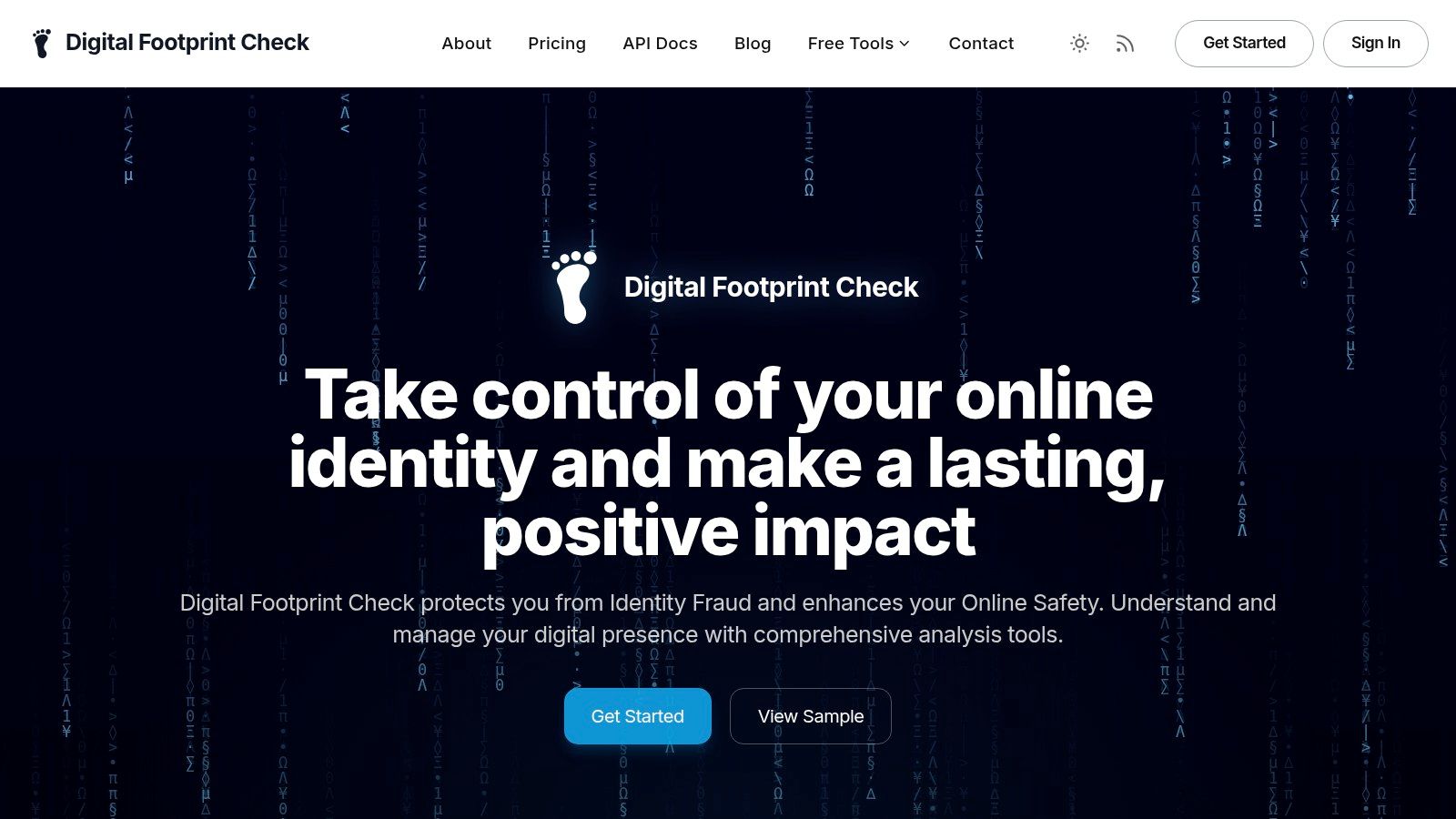 Screenshot from https://www.digitalfootprintcheck.com
