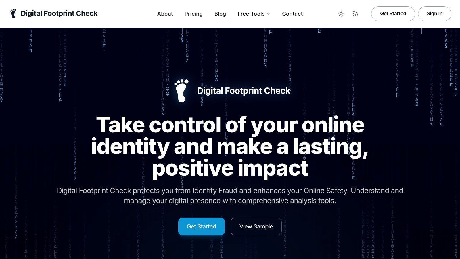Screenshot from https://www.digitalfootprintcheck.com
