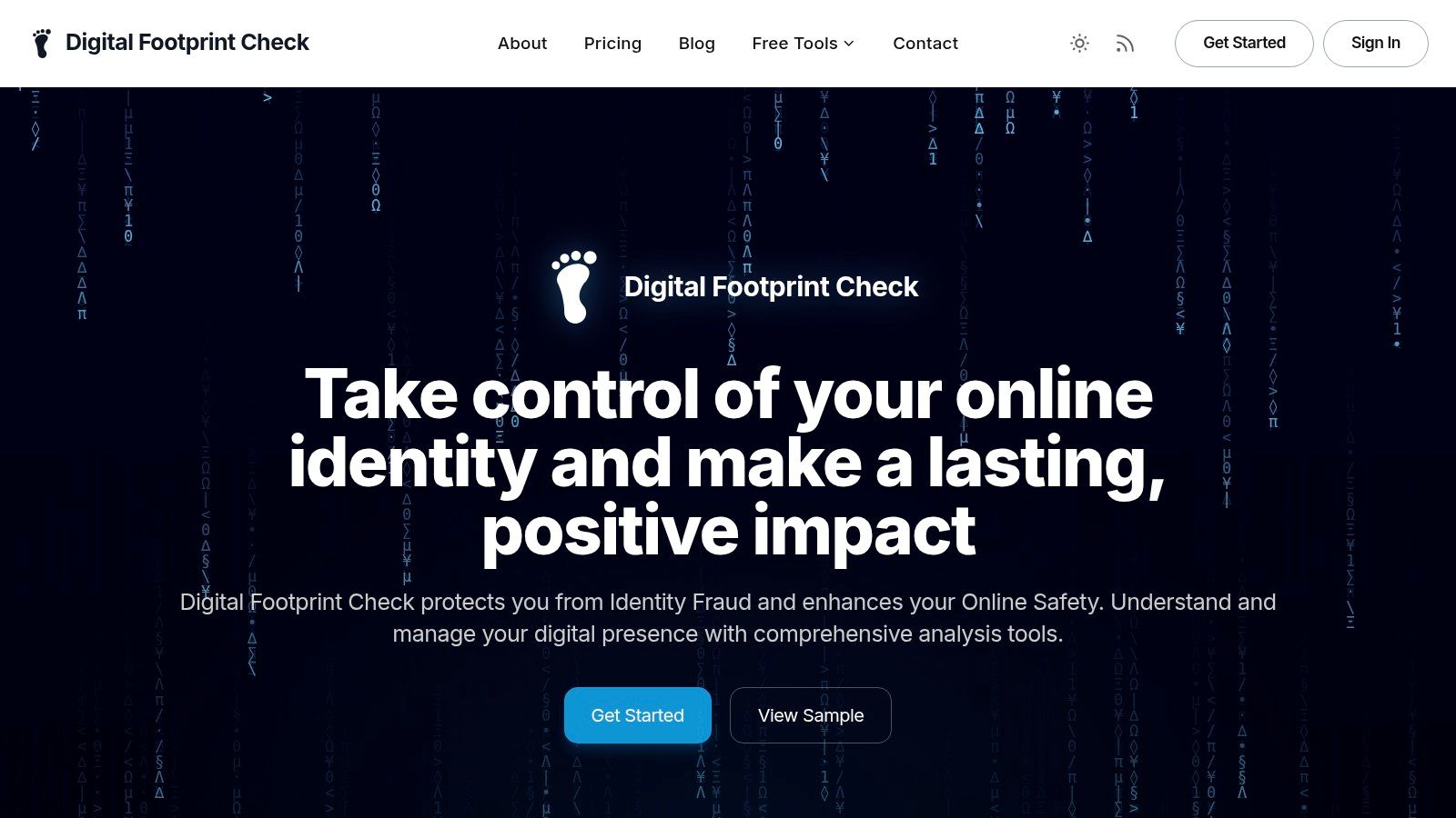 Screenshot from https://www.digitalfootprintcheck.com