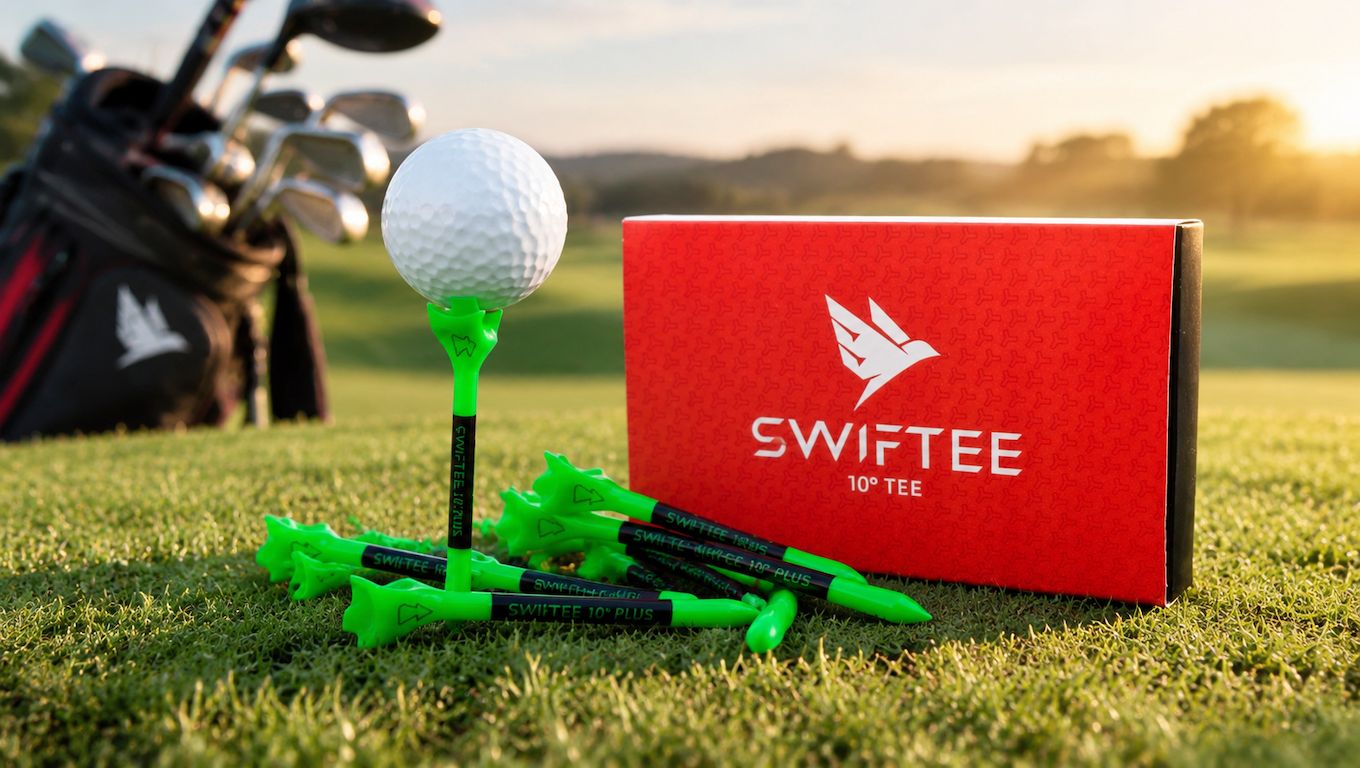 83mm Green 10° Angled Golf Tees (10 Pack) for Accuracy