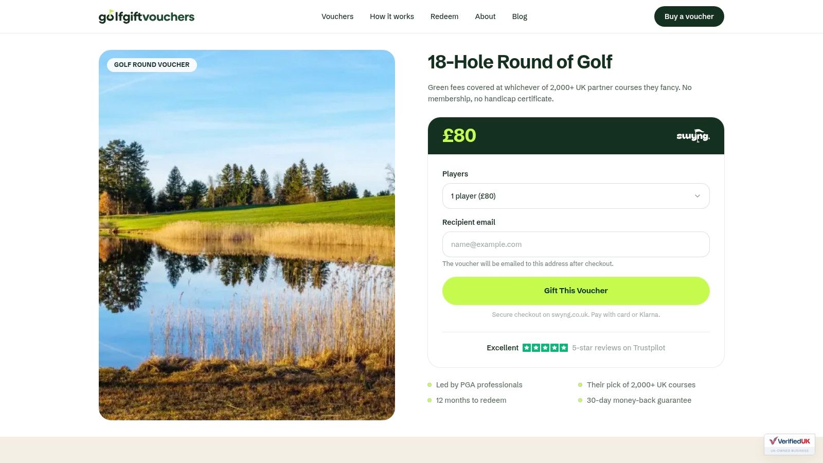 Screenshot from https://golfgiftvouchers.co.uk/vouchers/18-hole-round-of-golf/