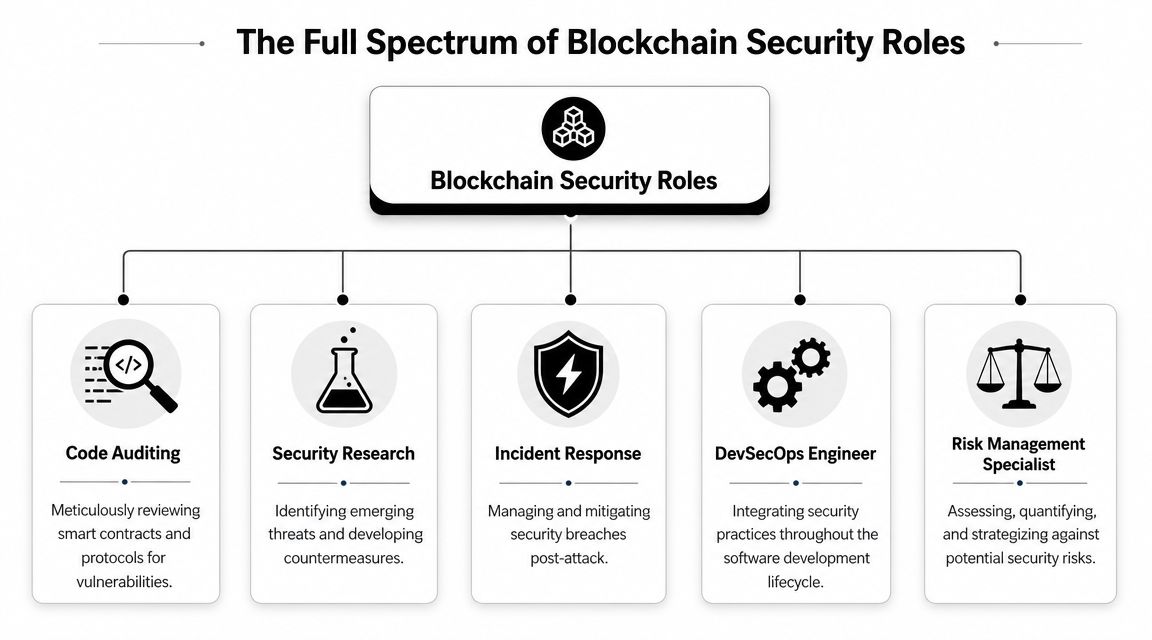 The Full Spectrum of Blockchain Security Roles
