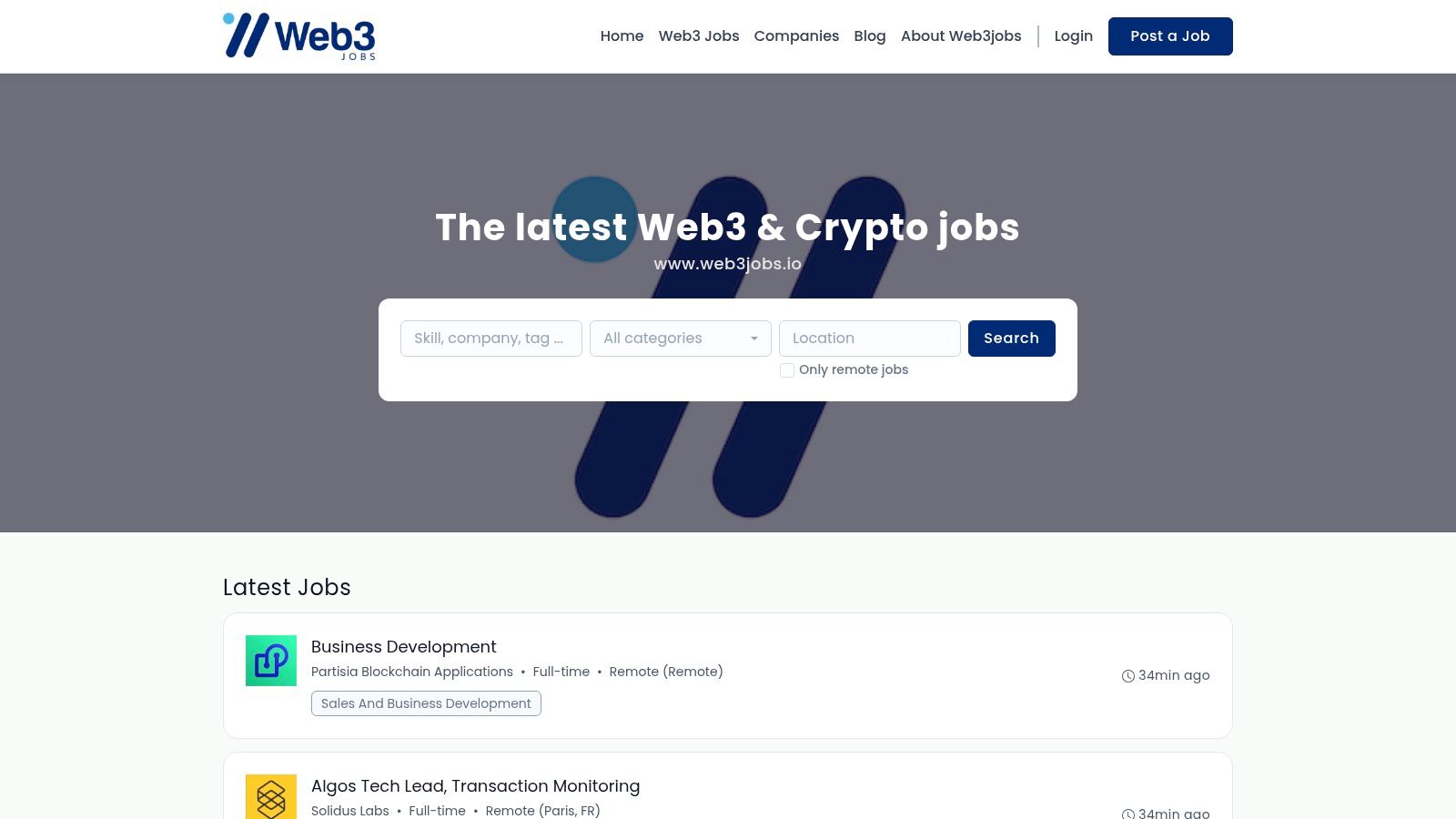 Web3 Jobs (web3jobs.io)