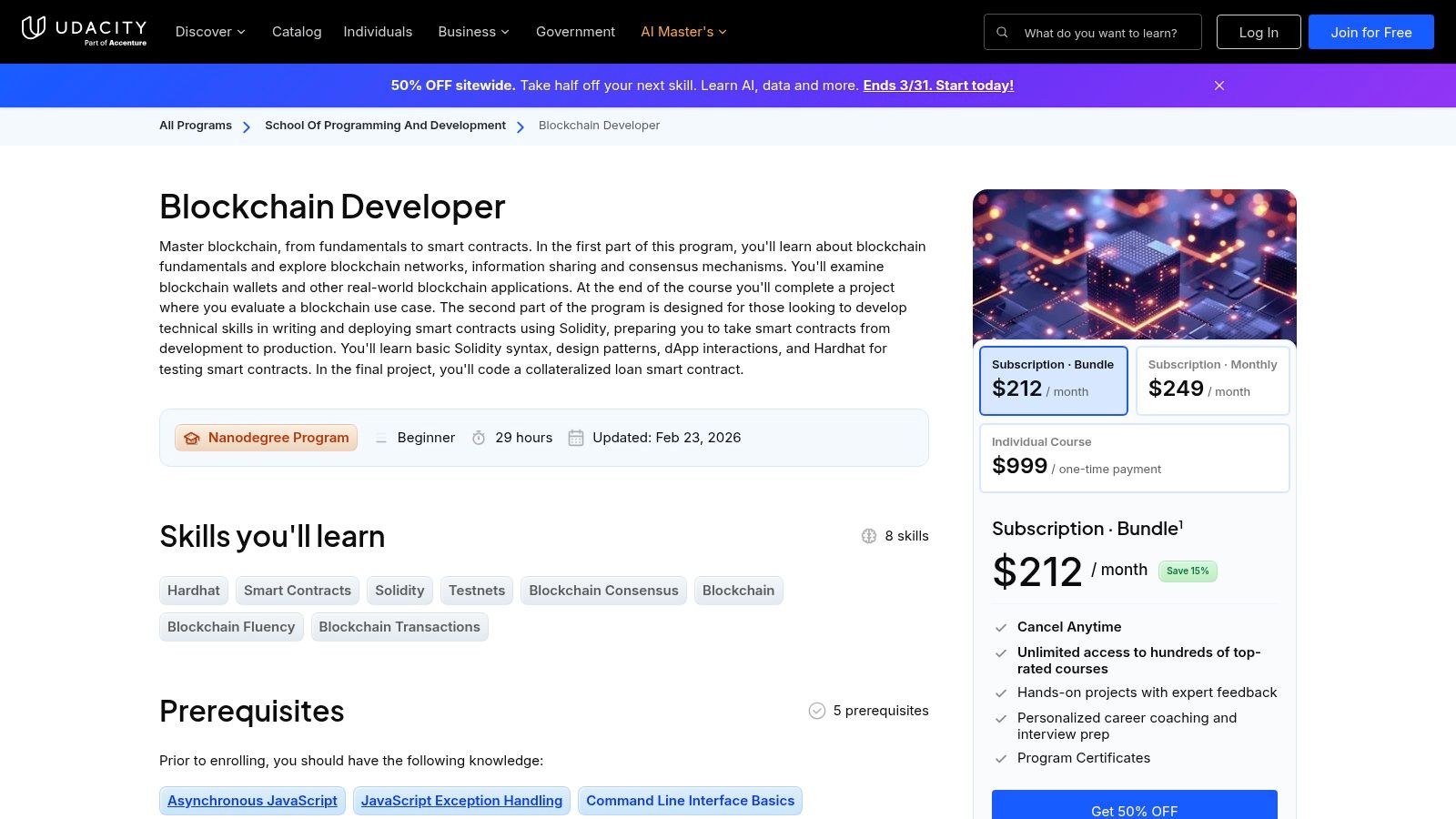 Udacity – Blockchain Developer Nanodegree