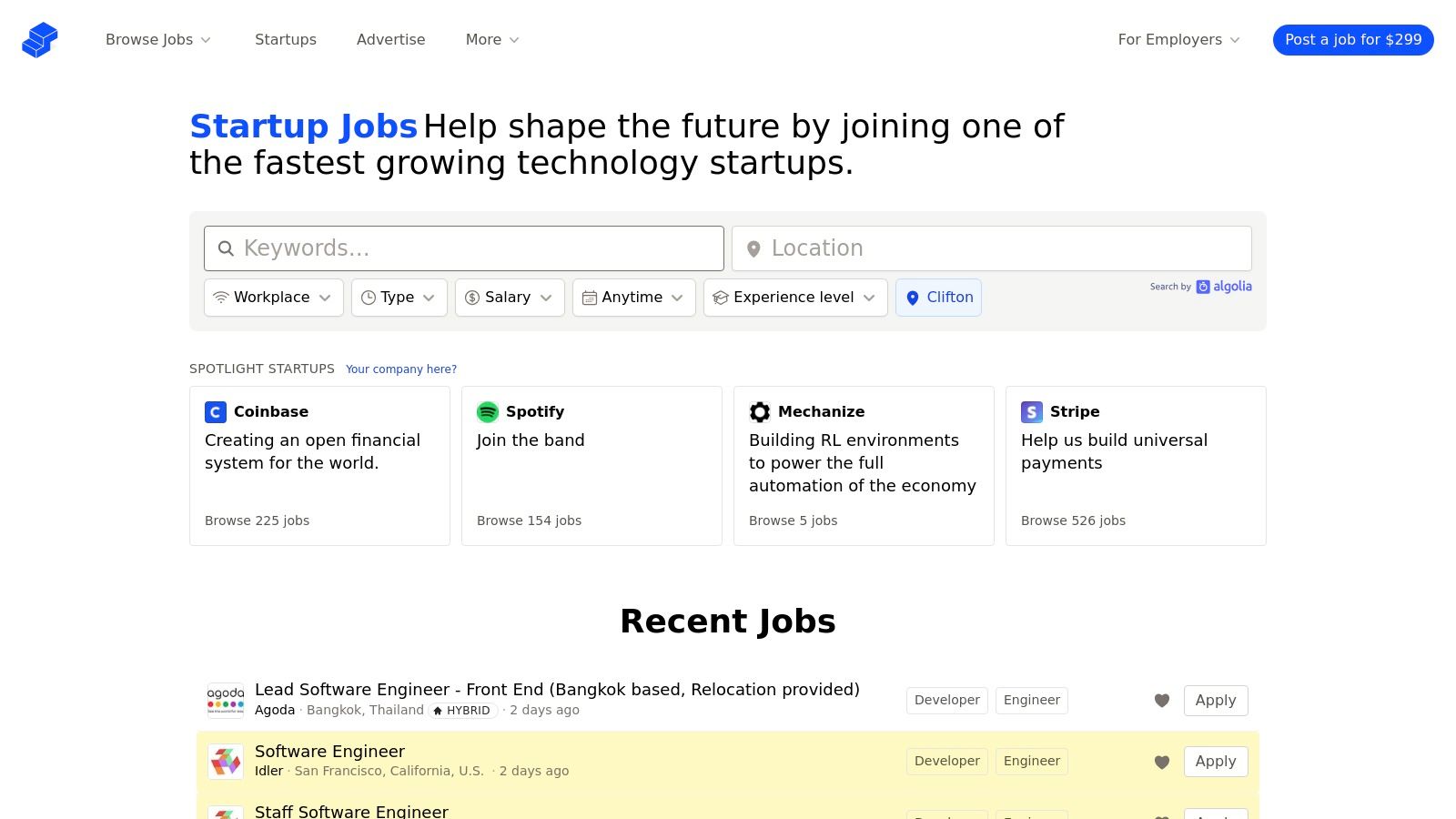 Startup Jobs (startup.jobs)