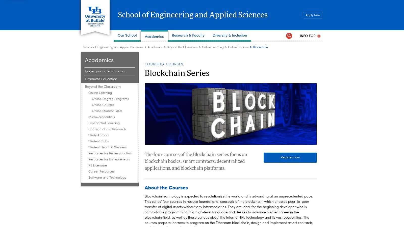 University at Buffalo (SUNY) – Coursera Blockchain Specialization
