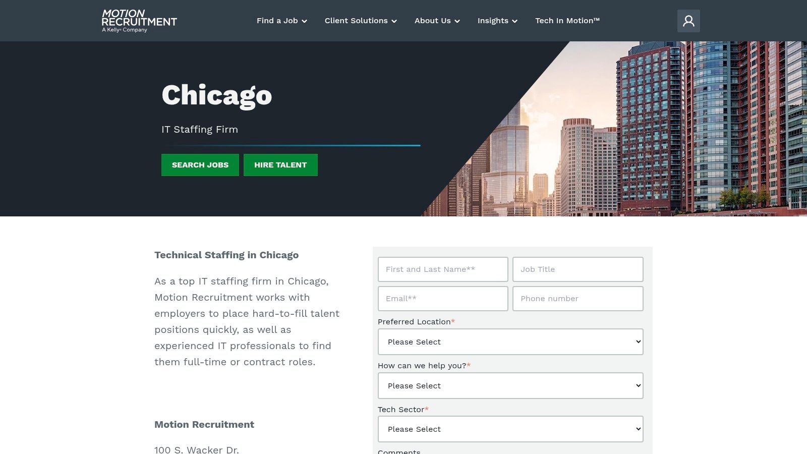 Motion Recruitment Chicago IT staffing