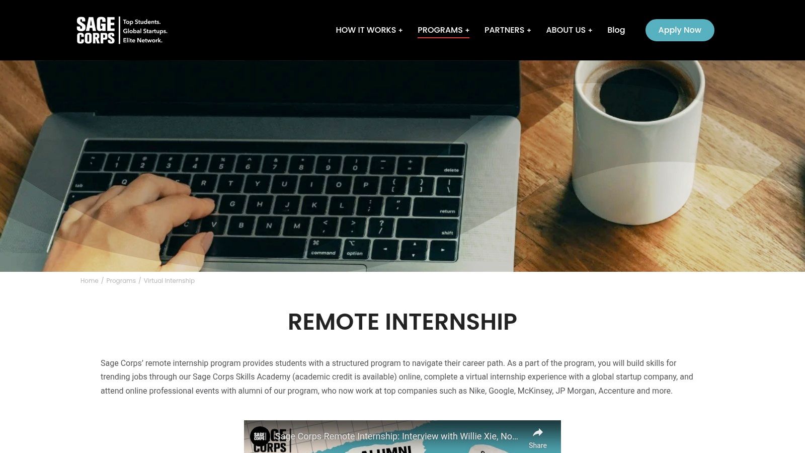 Sage Corps – Remote Internship Program