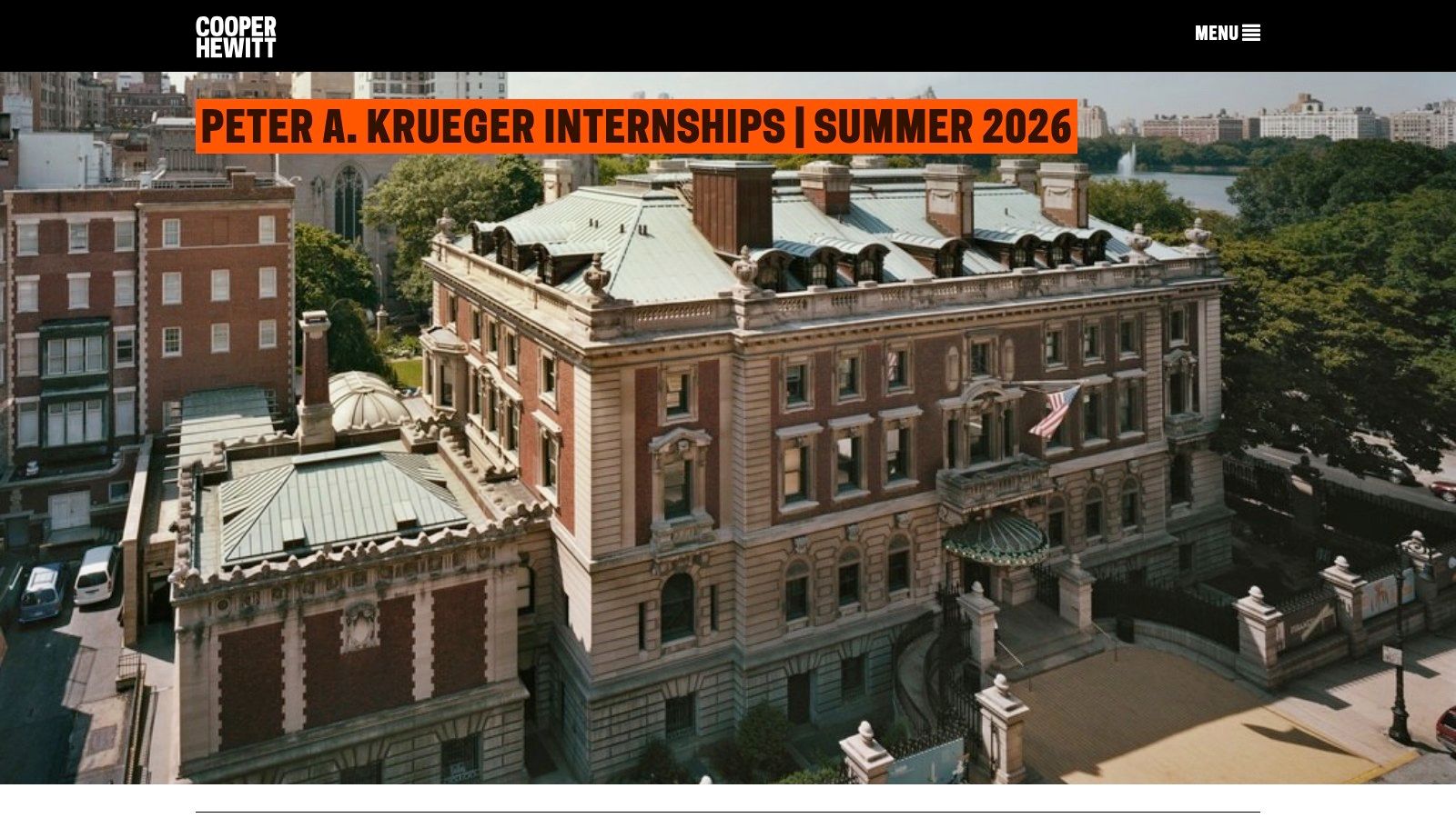 Cooper Hewitt, Smithsonian Design Museum (Peter A. Krueger Summer Internship - Graphic Design track)