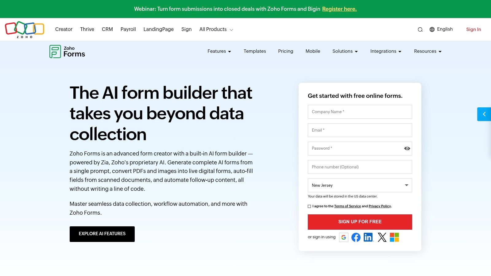 Zoho Forms