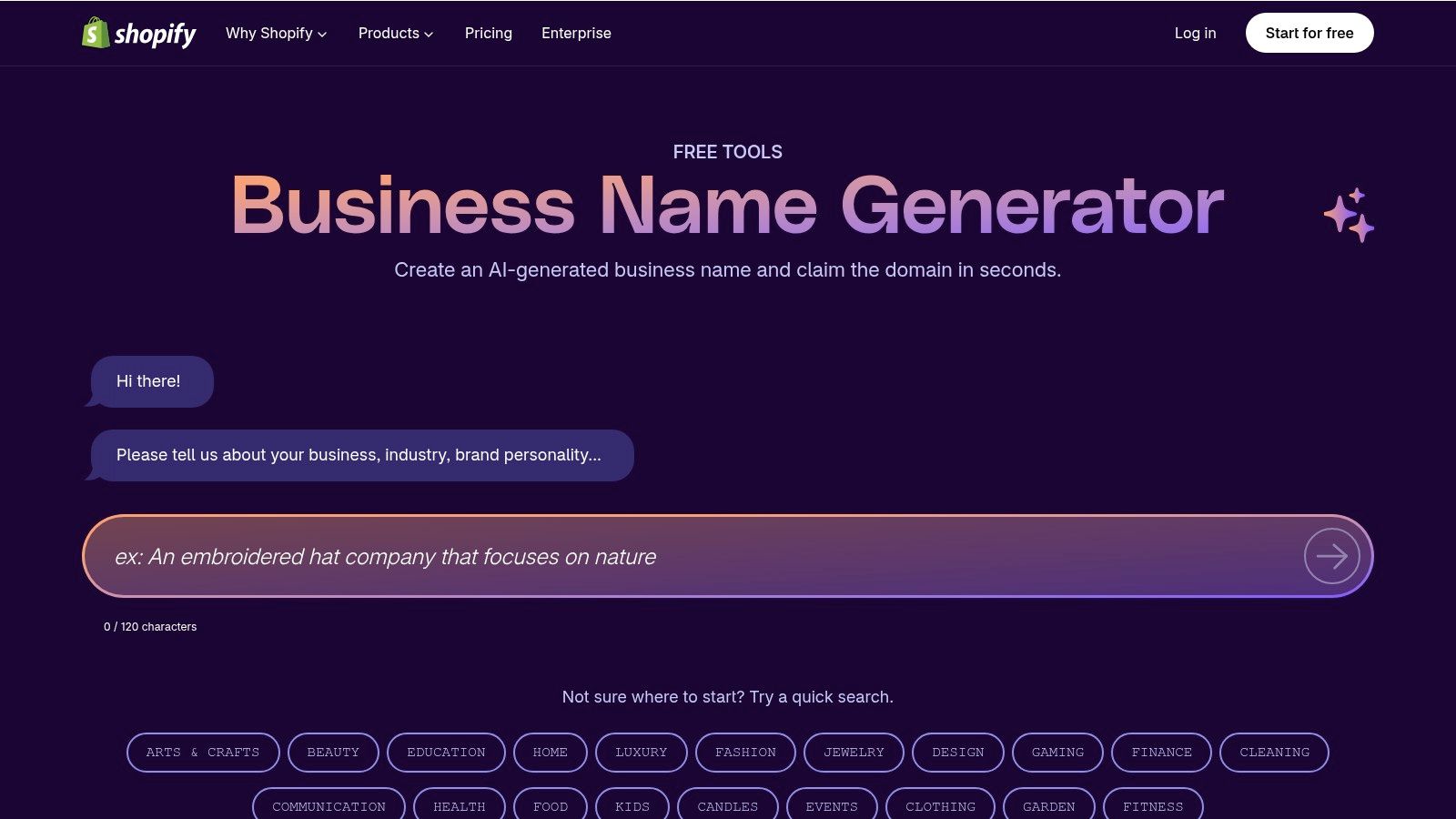 Shopify Business Name Generator